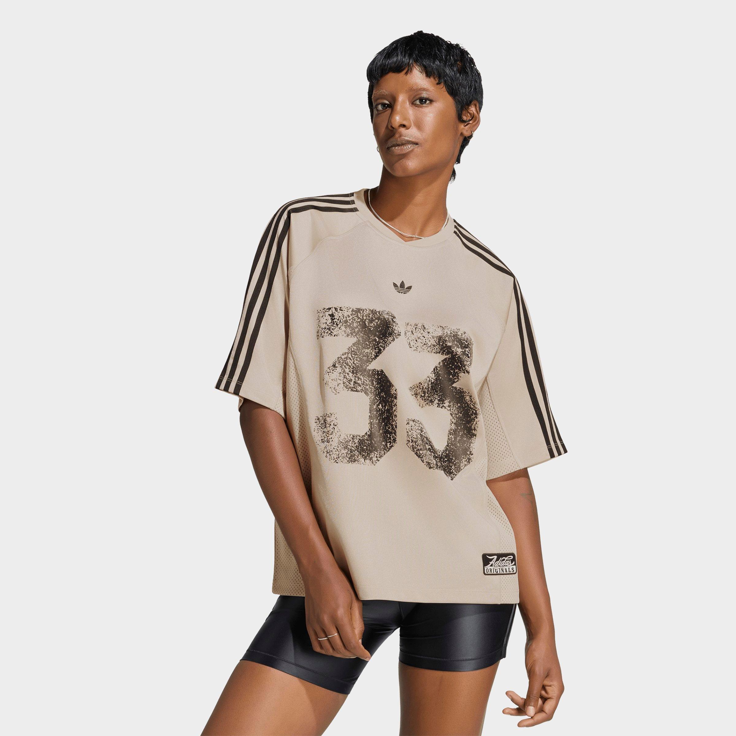 adidas Women's Originals Jersey Top in Wonder Beige Size: XL