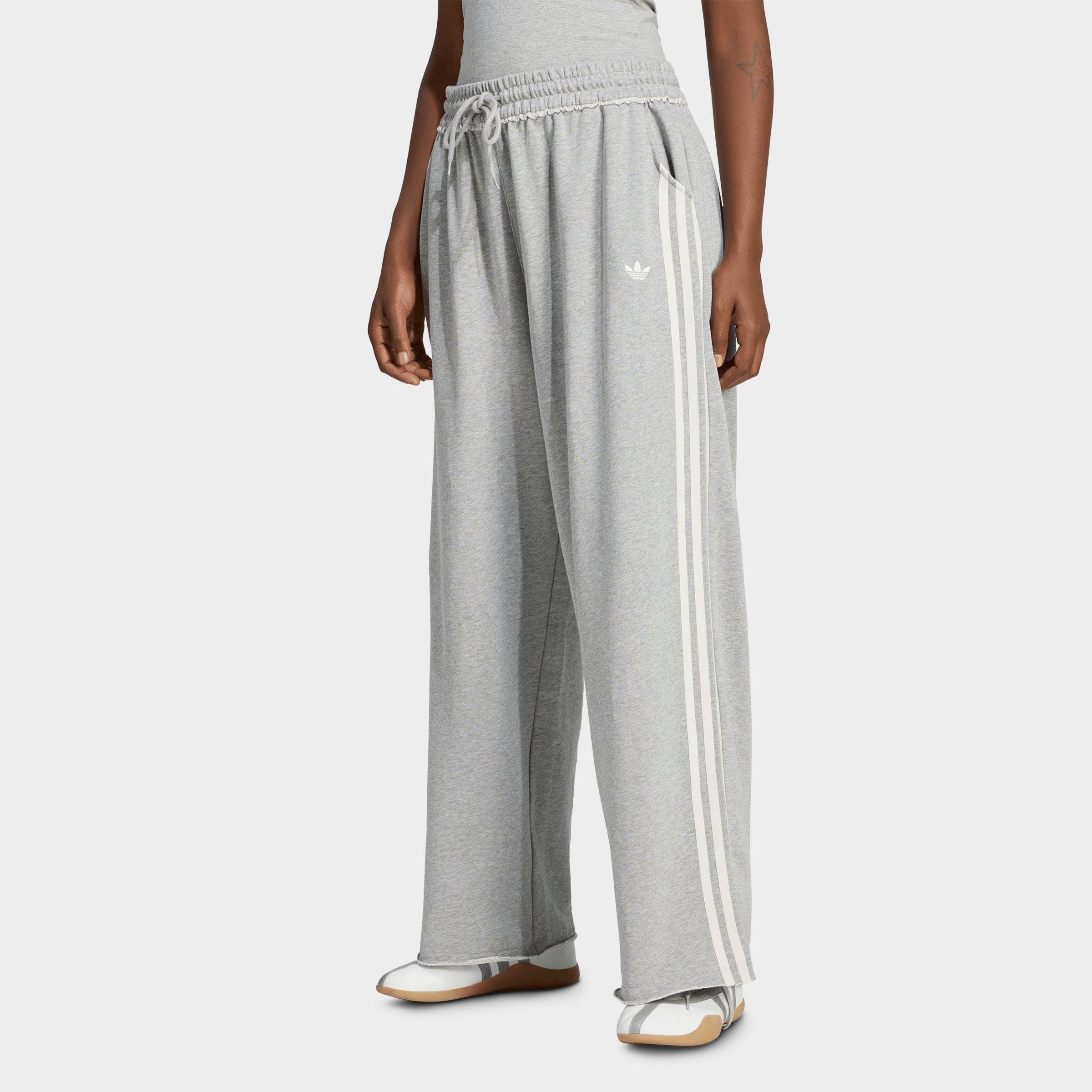 adidas Women's Originals Graphic Loose Sweatpants in Medium Grey Heather Size: 2XL