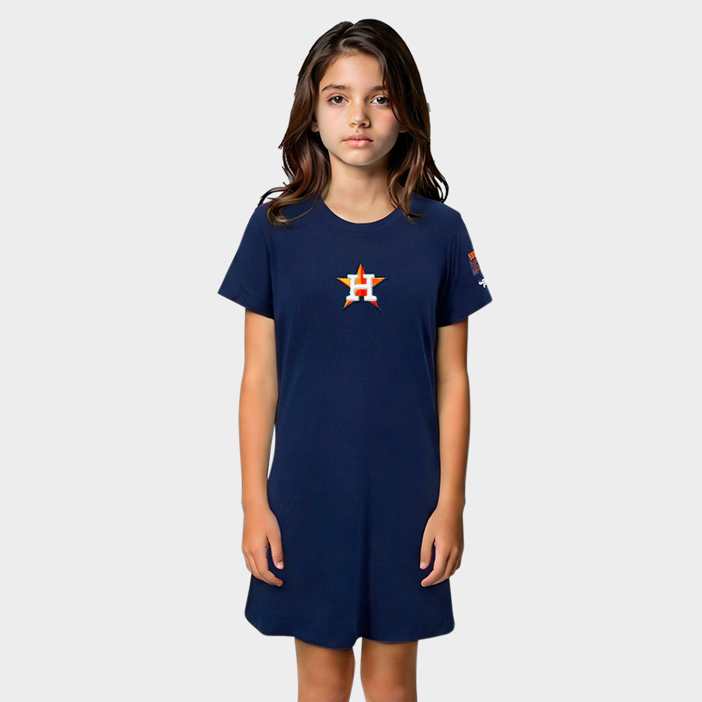 Pro Standard Girls Little Kids Houston Astros MLB Classic T-Shirt Dress