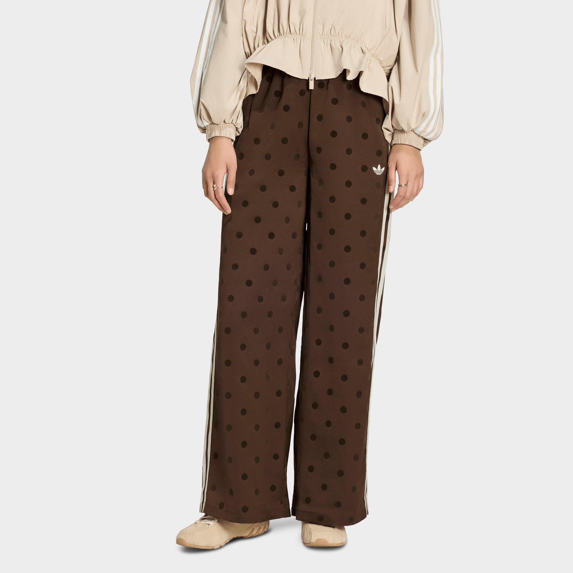 adidas Women's Originals Firebird Polka Dot Satin Wide-Leg Track Pants