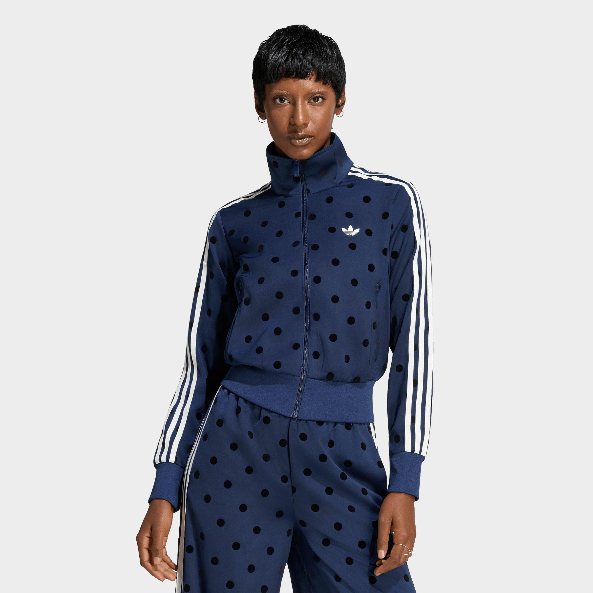 adidas Women's Originals Firebird Polka Dot Satin Track Jacket