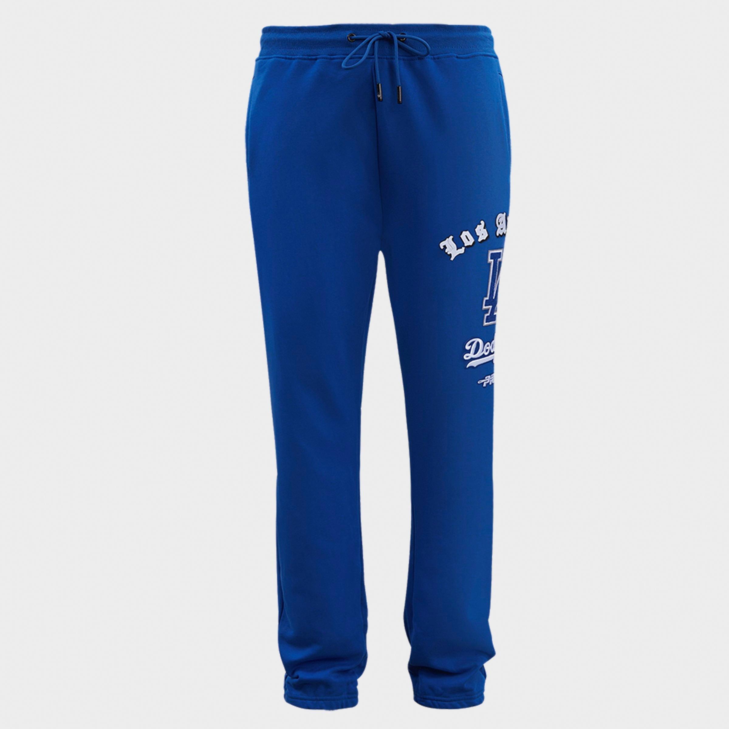 Pro Standard Men's Los Angeles Dodgers MLB Old English Fleece Sweatpants in Dodger Blue Size: Large