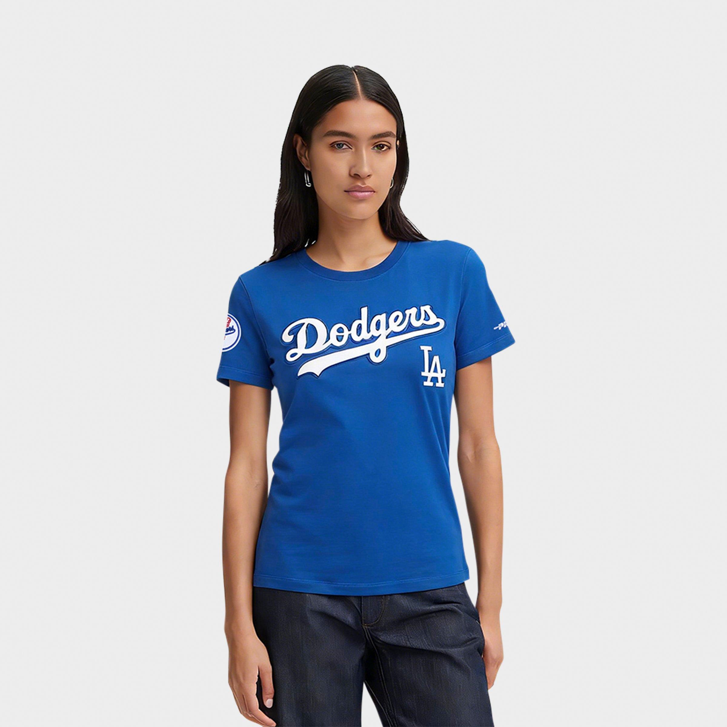 Pro Standard Women's Los Angeles Dodgers MLB Classic Chenille Single Jersey Slim T-Shirt