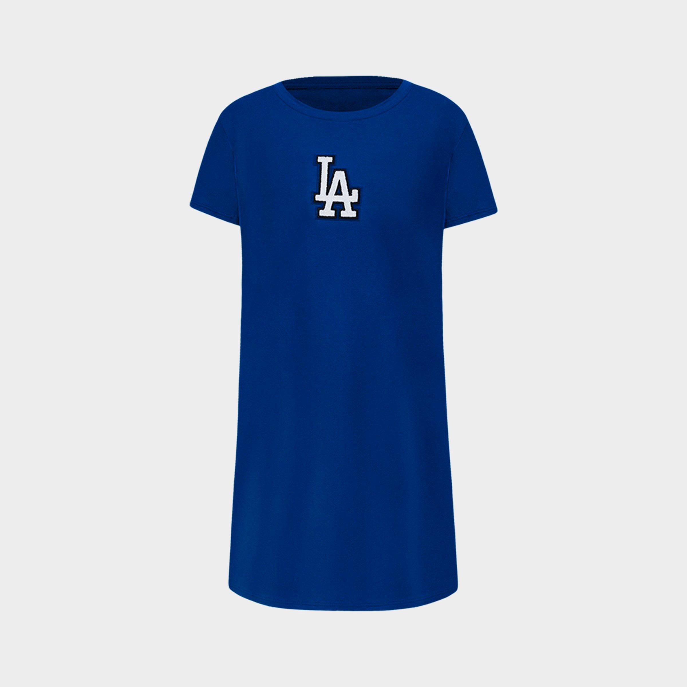 Pro Standard Girls Big Kids Los Angeles Dodgers MLB T-Shirt Dress in Dodger Blue Size: Medium