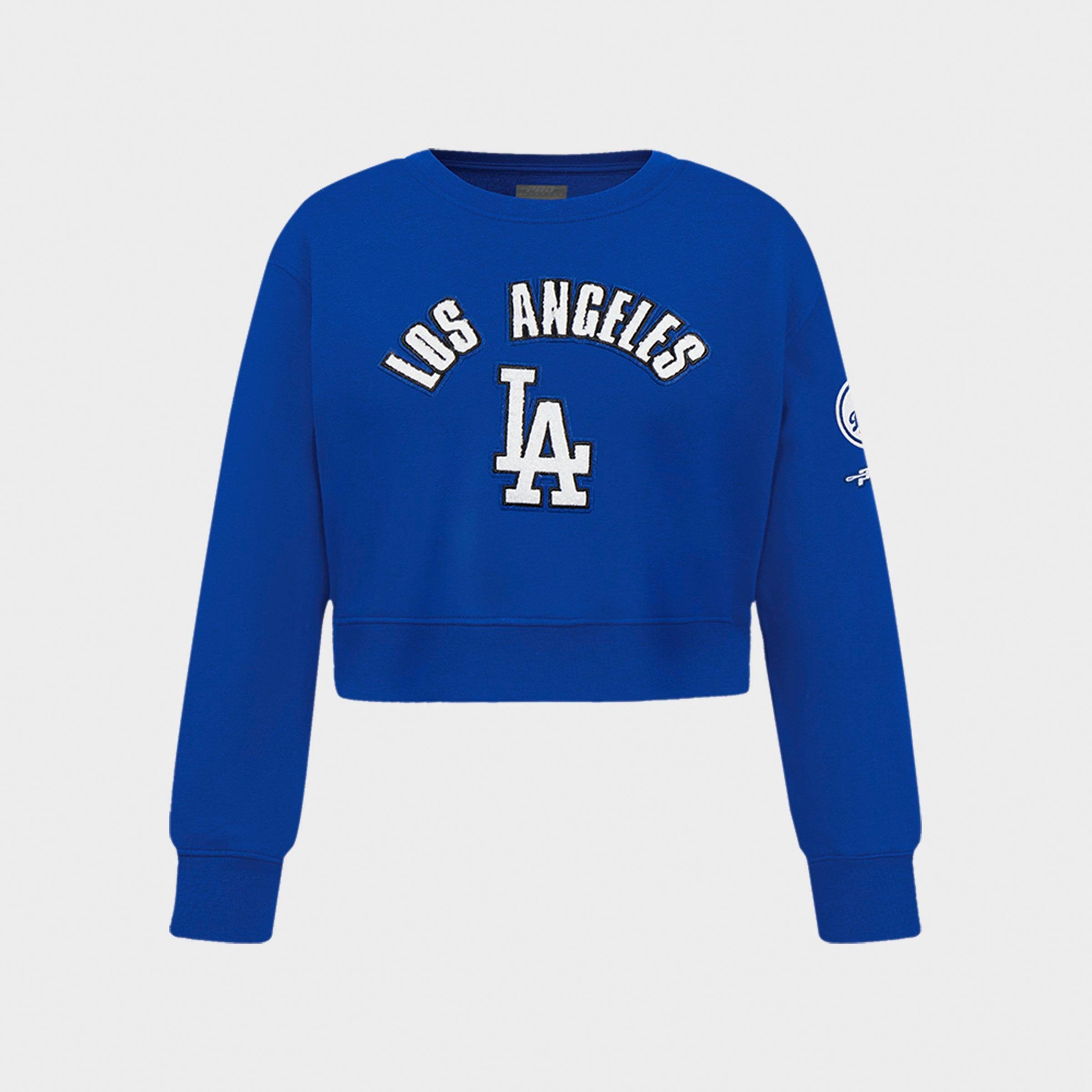 Pro Standard Girls Big Kids Los Angeles Dodgers MLB Classic Fleece Crewneck Sweatshirt