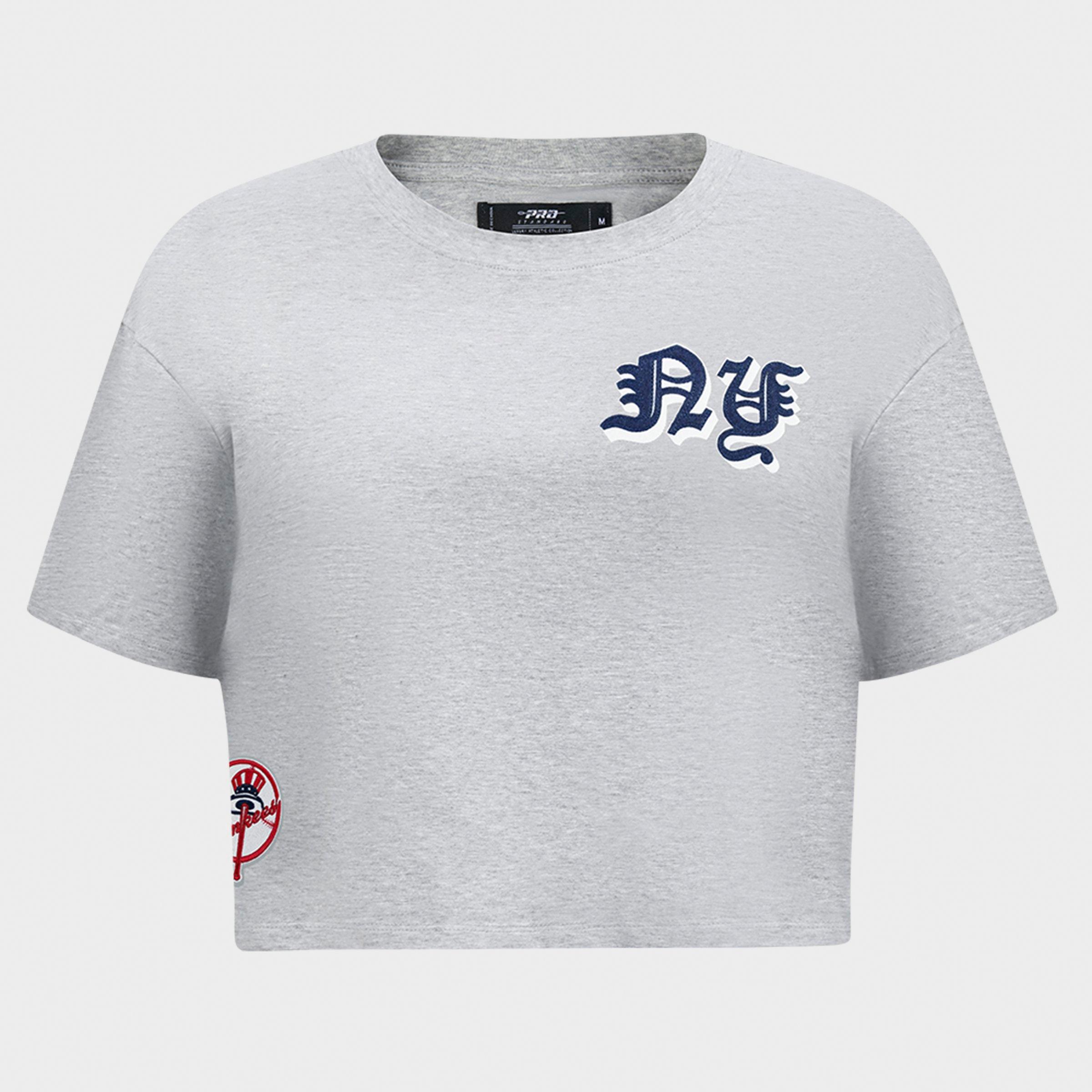 Pro Standard Women's New York Yankees MLB Old English Single Jersey Boxy T-Shirt