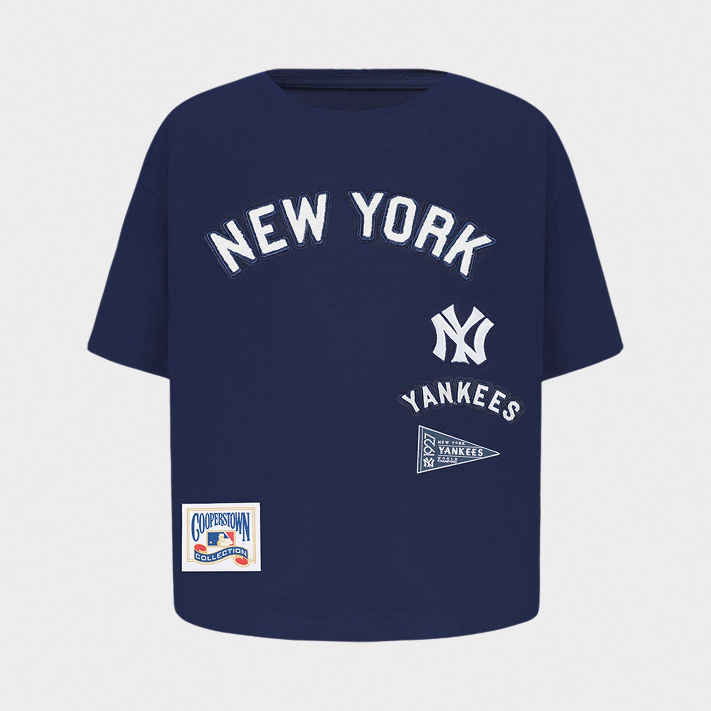 Pro Standard Girls Big Kids New York Yankees MLB Retro Classic Boxy T-Shirt