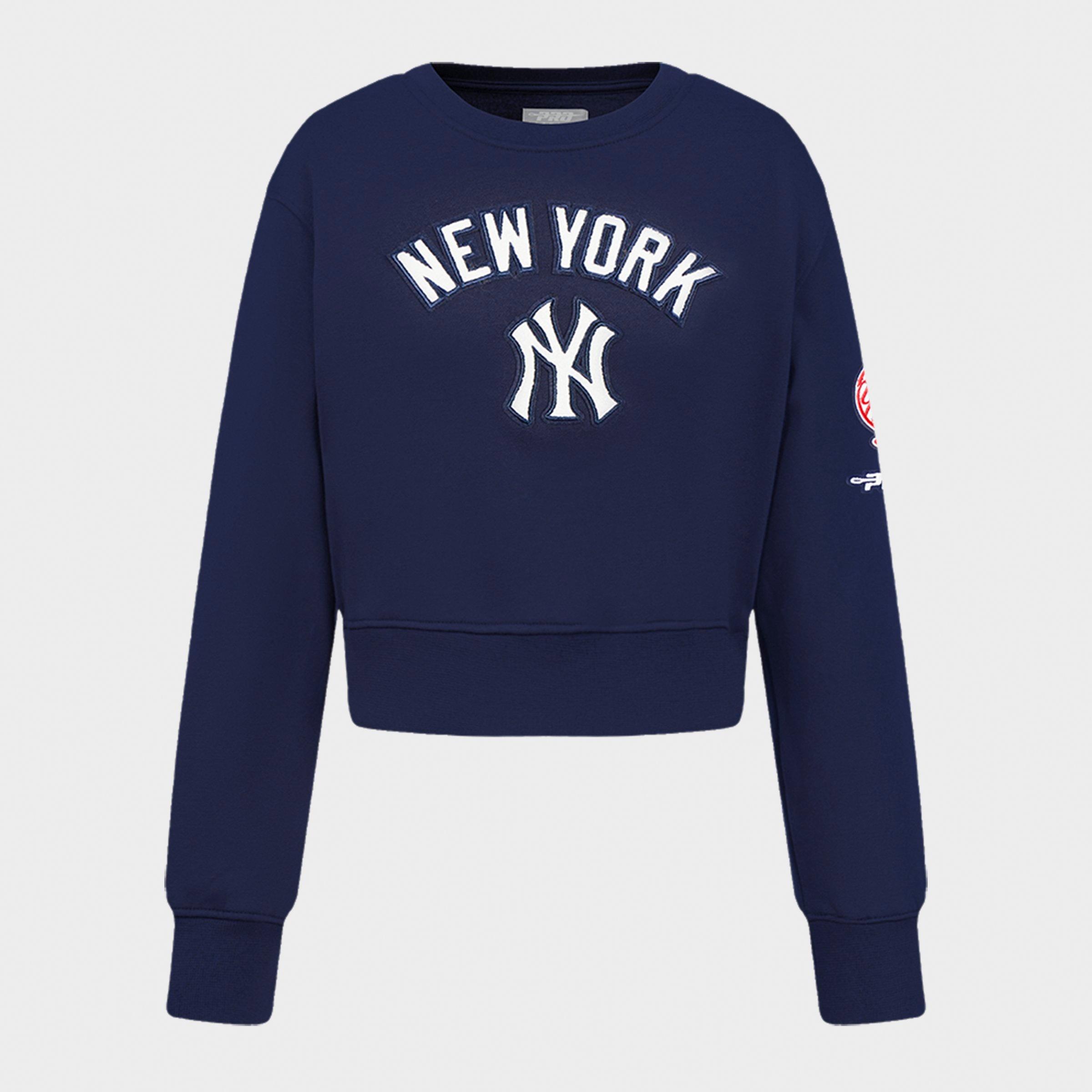 Pro Standard Girls Big Kids New York Yankees MLB Classic Fleece Crewneck Sweatshirt