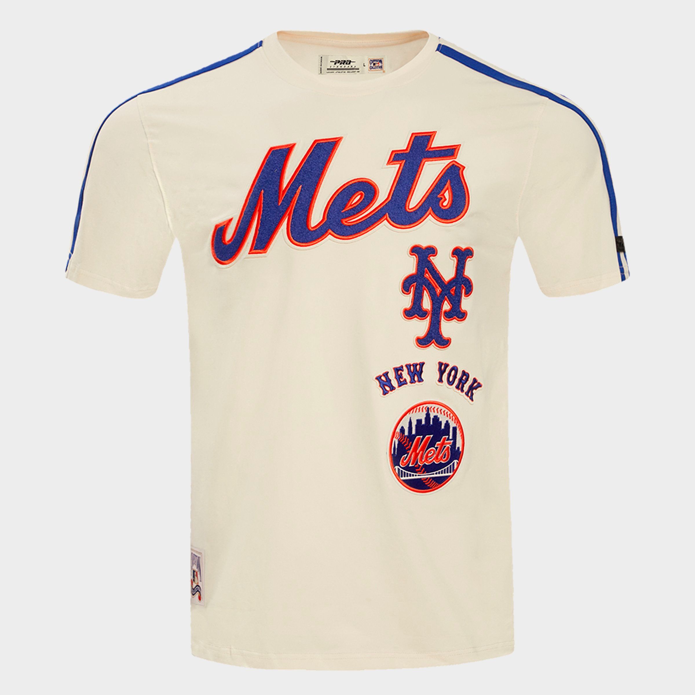 Pro Standard Men's New York Mets MLB Retro Classic Striped T-Shirt