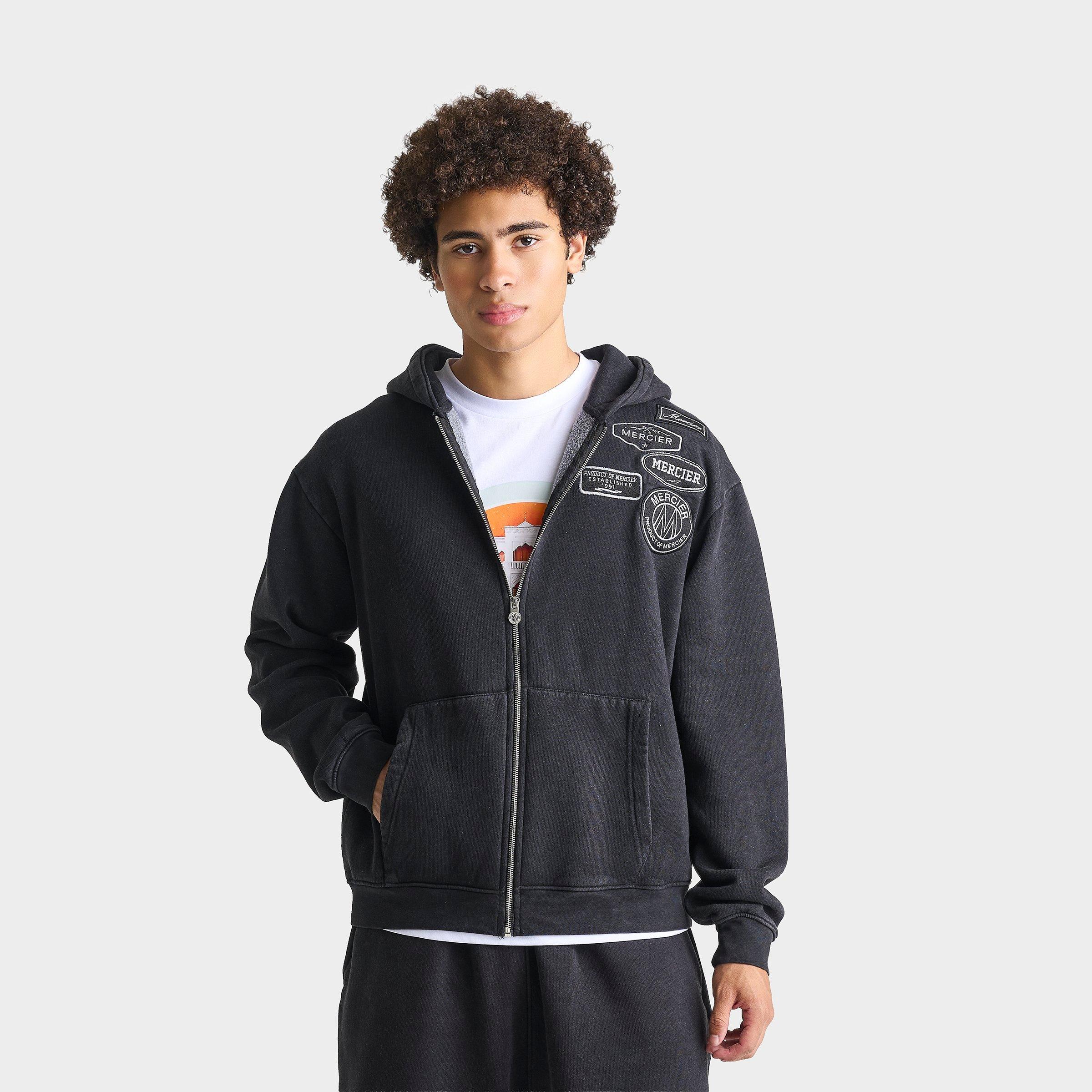 MERCIER Men's New Wave OG Badge Full-Zip Fleece Hoodie
