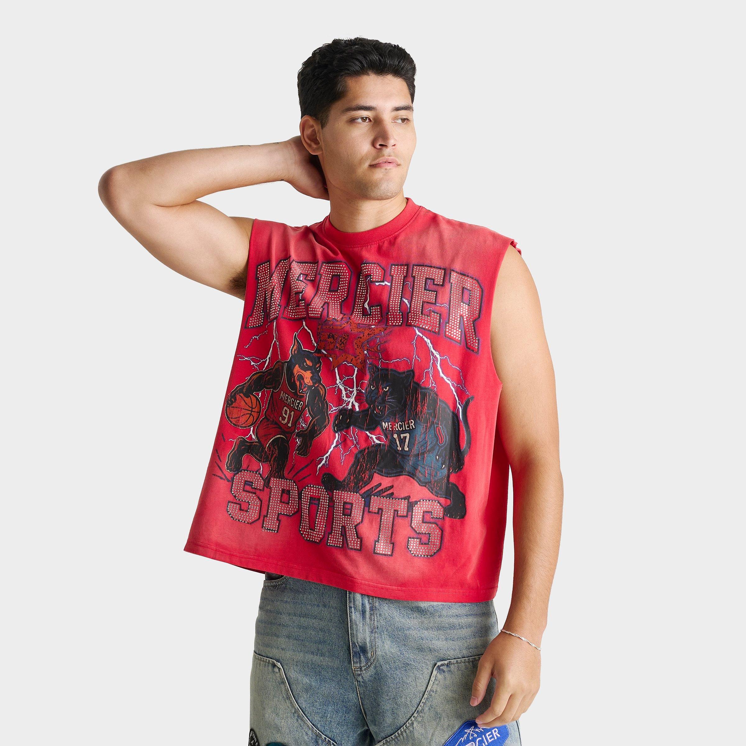 MERCIER Men's Sports Lightning Graphic Sleeveless T-Shirt