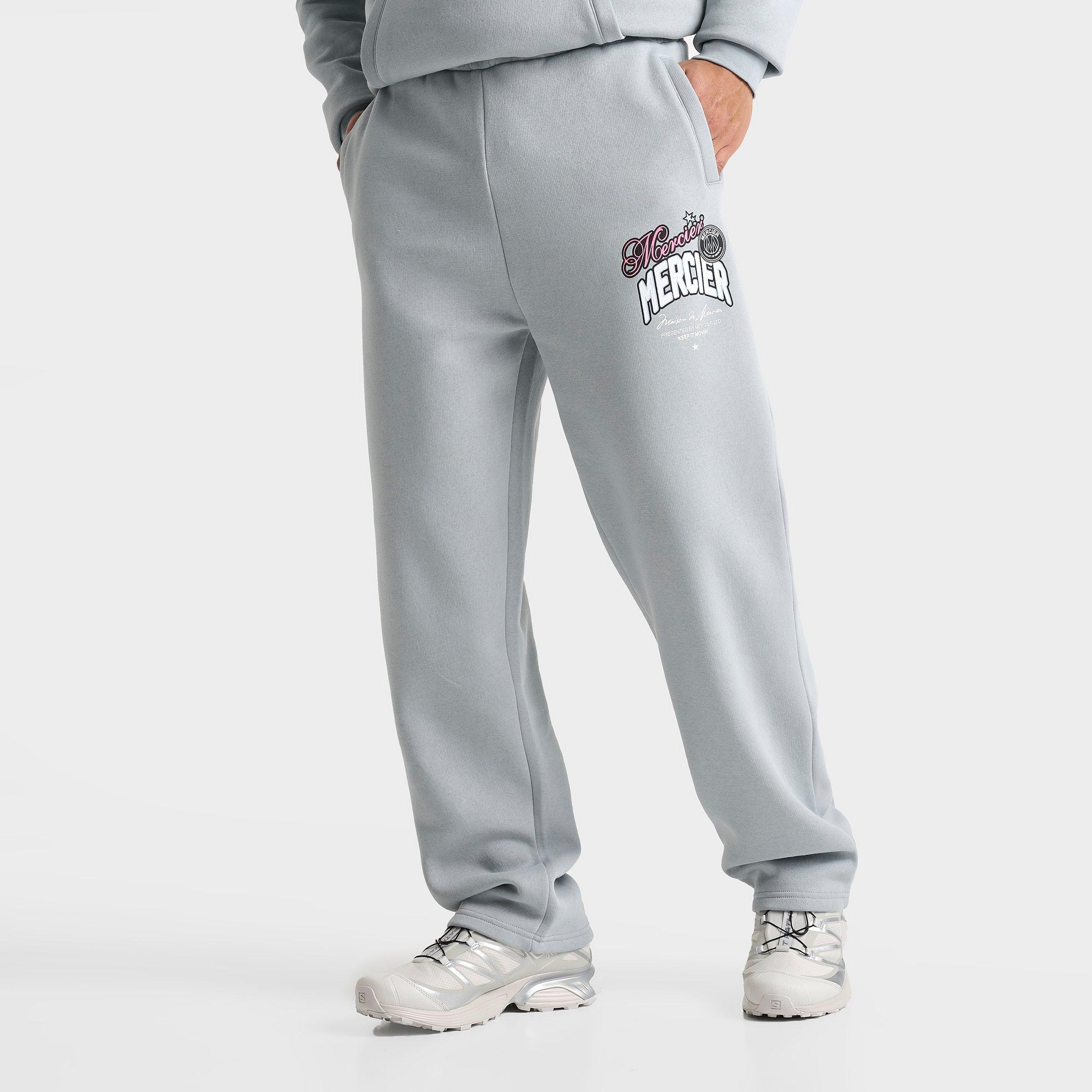 MERCIER Men's Guerrilla Jogger Sweatpants in Light Grey/Pink Size: Small