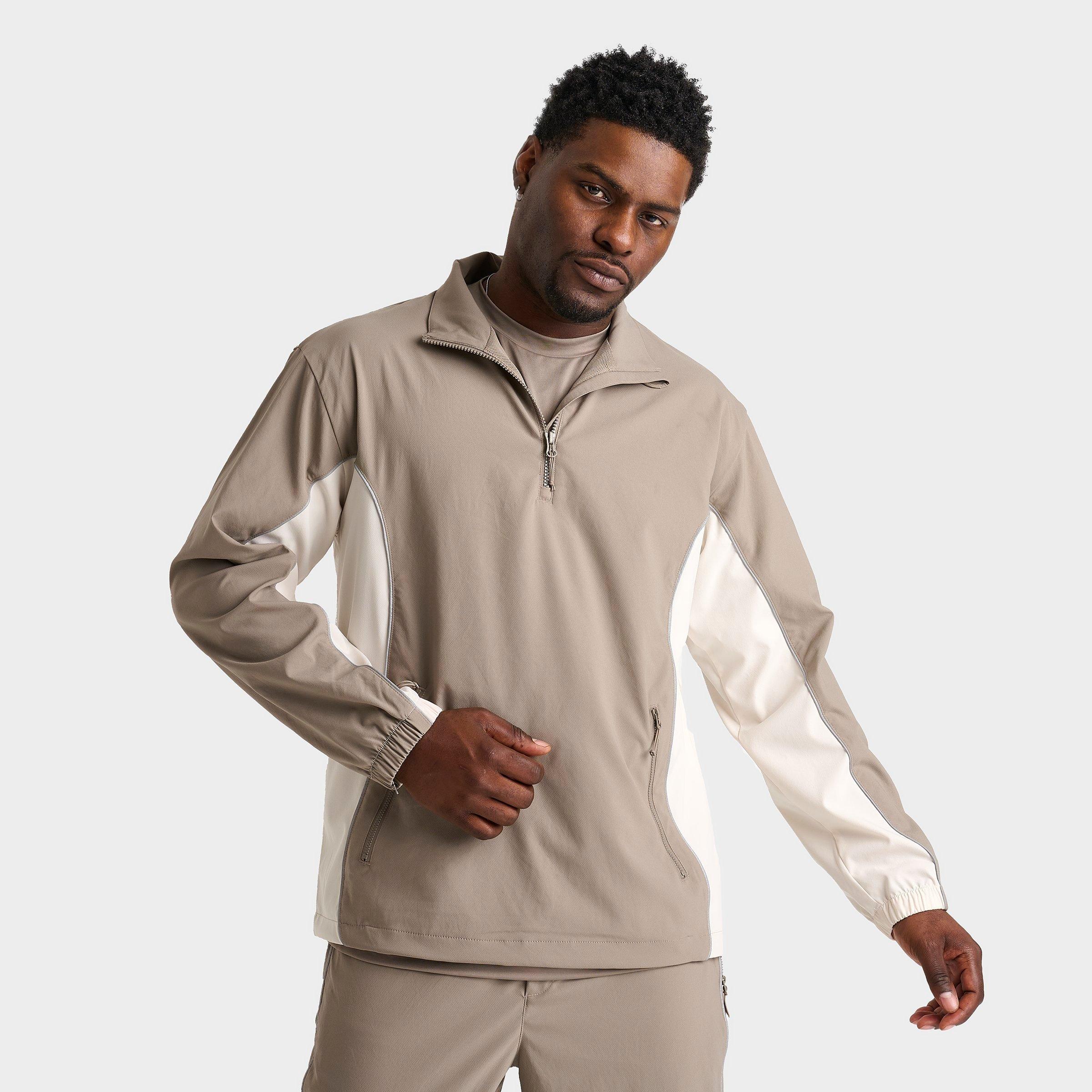 New Balance Men's Super Run Jacket in Beige/Cream Size: 2XL