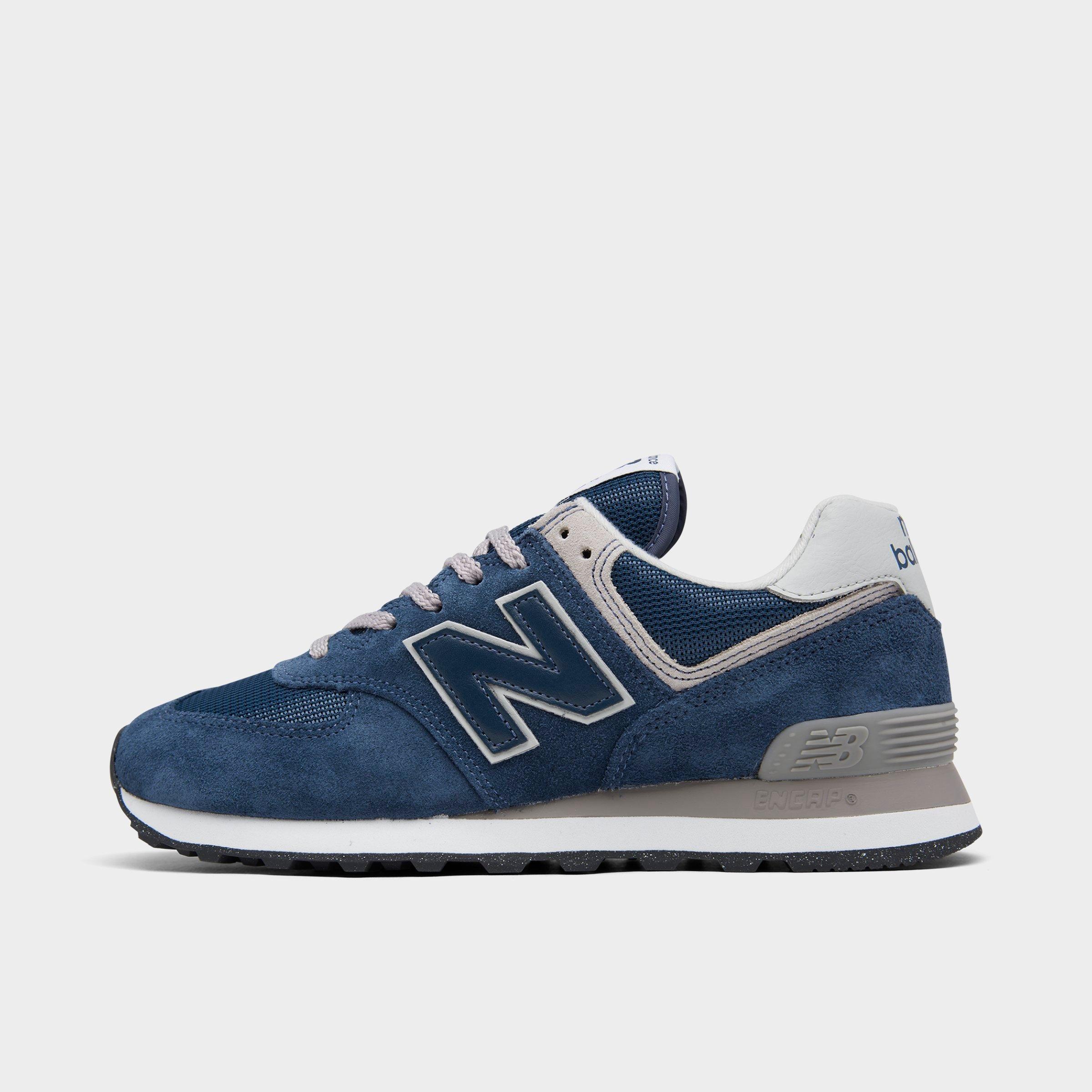 New Balance Men's 574 Core Casual Shoes in Blue/White Size: 11.0