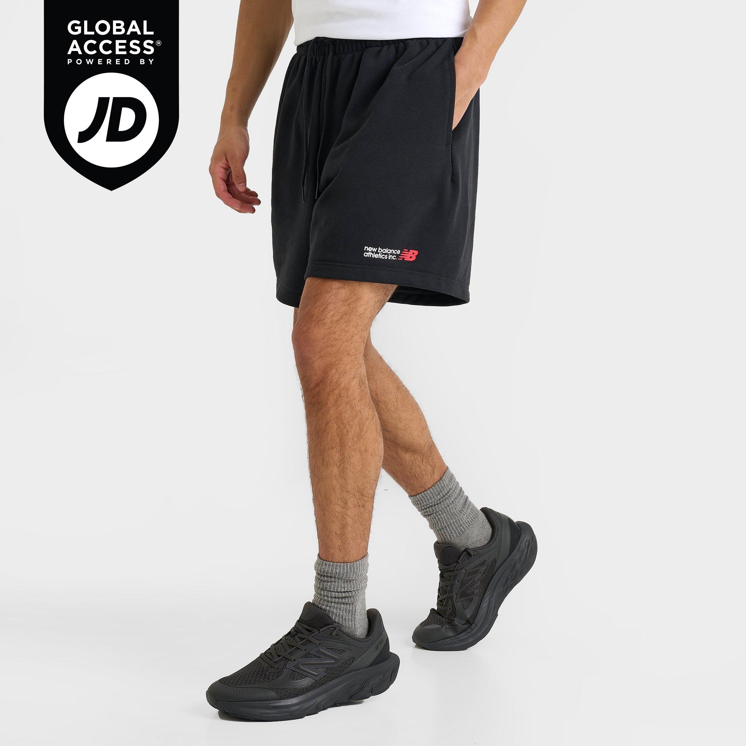 New Balance Men's Athletics French Terry Shorts in Black Size: Medium