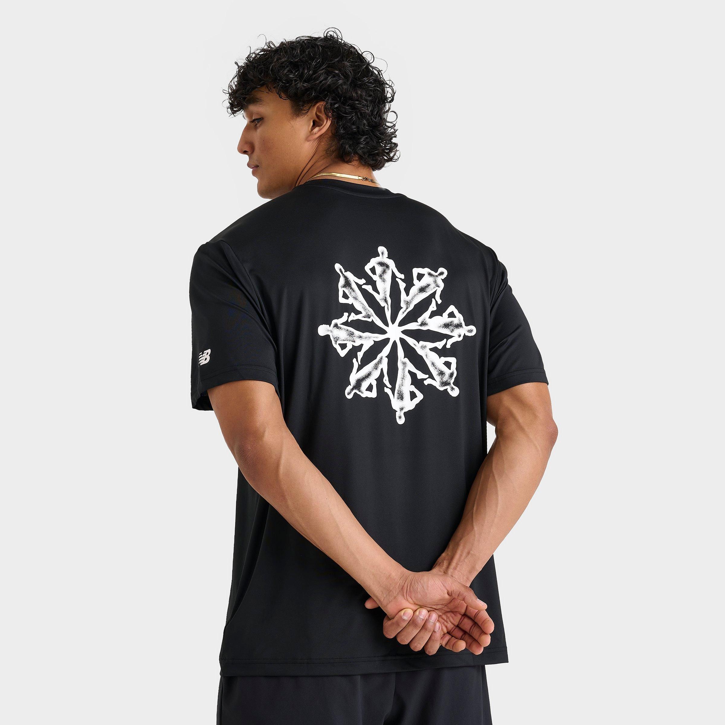 New Balance Men's Super Run T-Shirt in Black Size: Medium