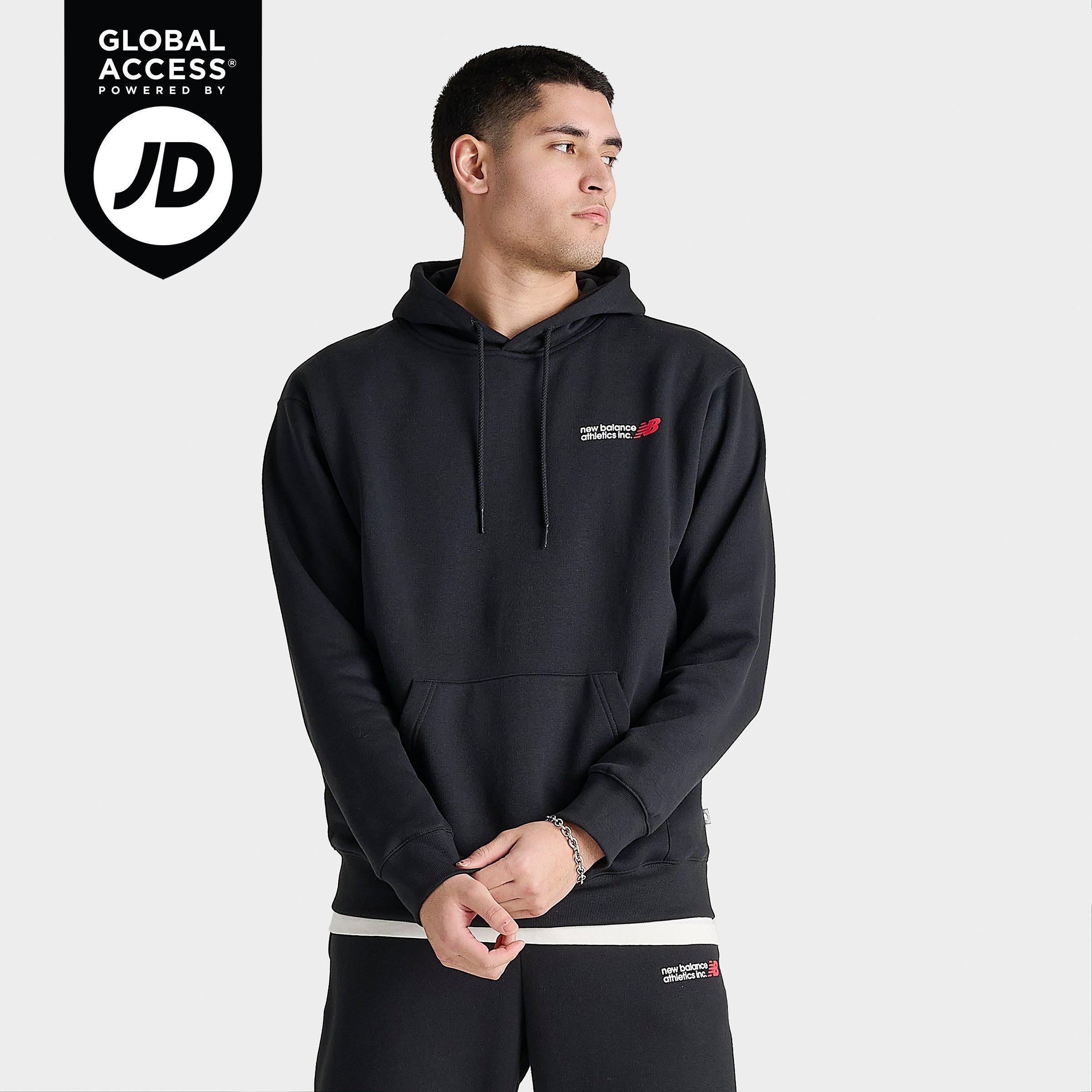 New Balance Men's Tone Logo Hoodie in Black Size: Small