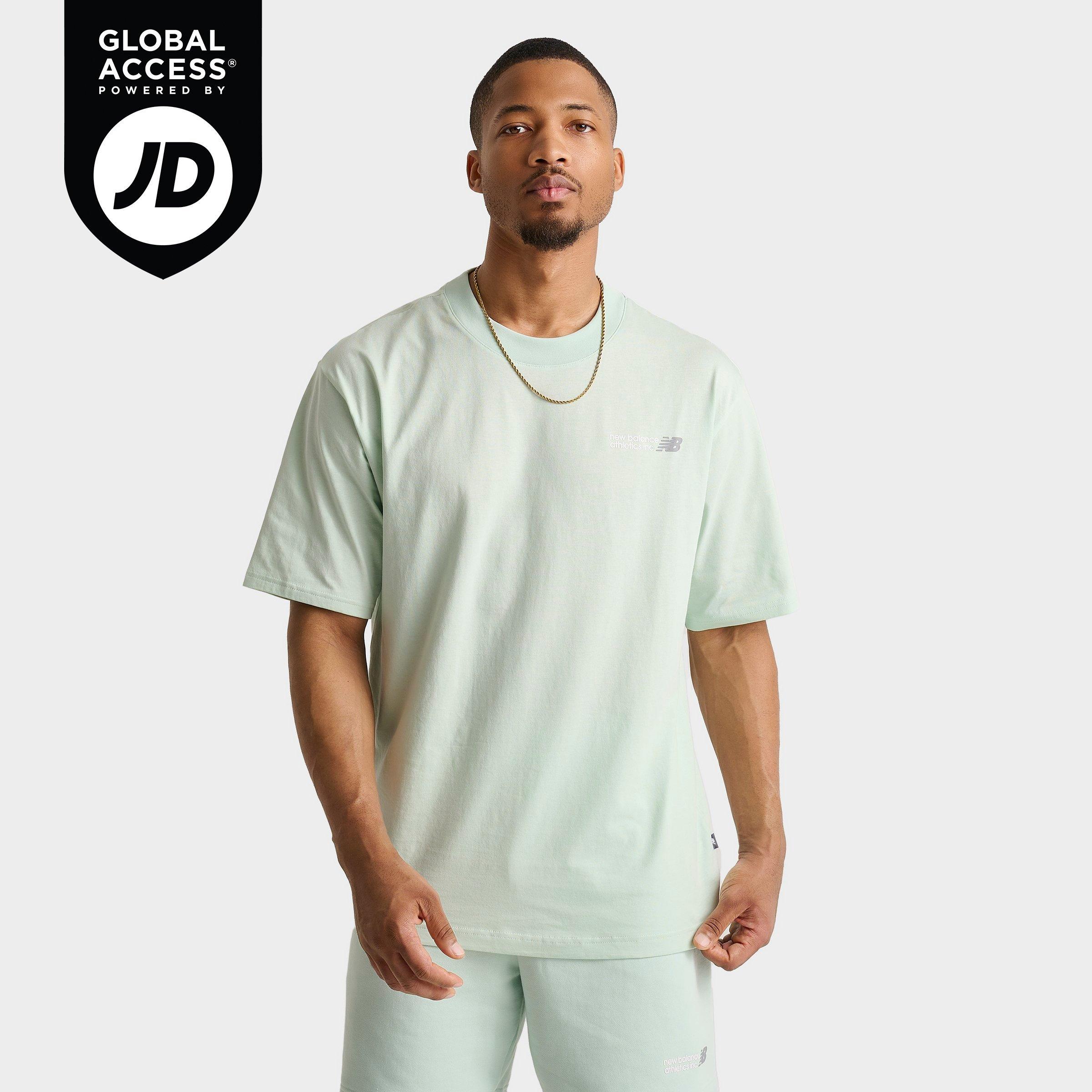 New Balance Men's Athletics Flying NB Logo T-Shirt in Clay Ash Size: Small
