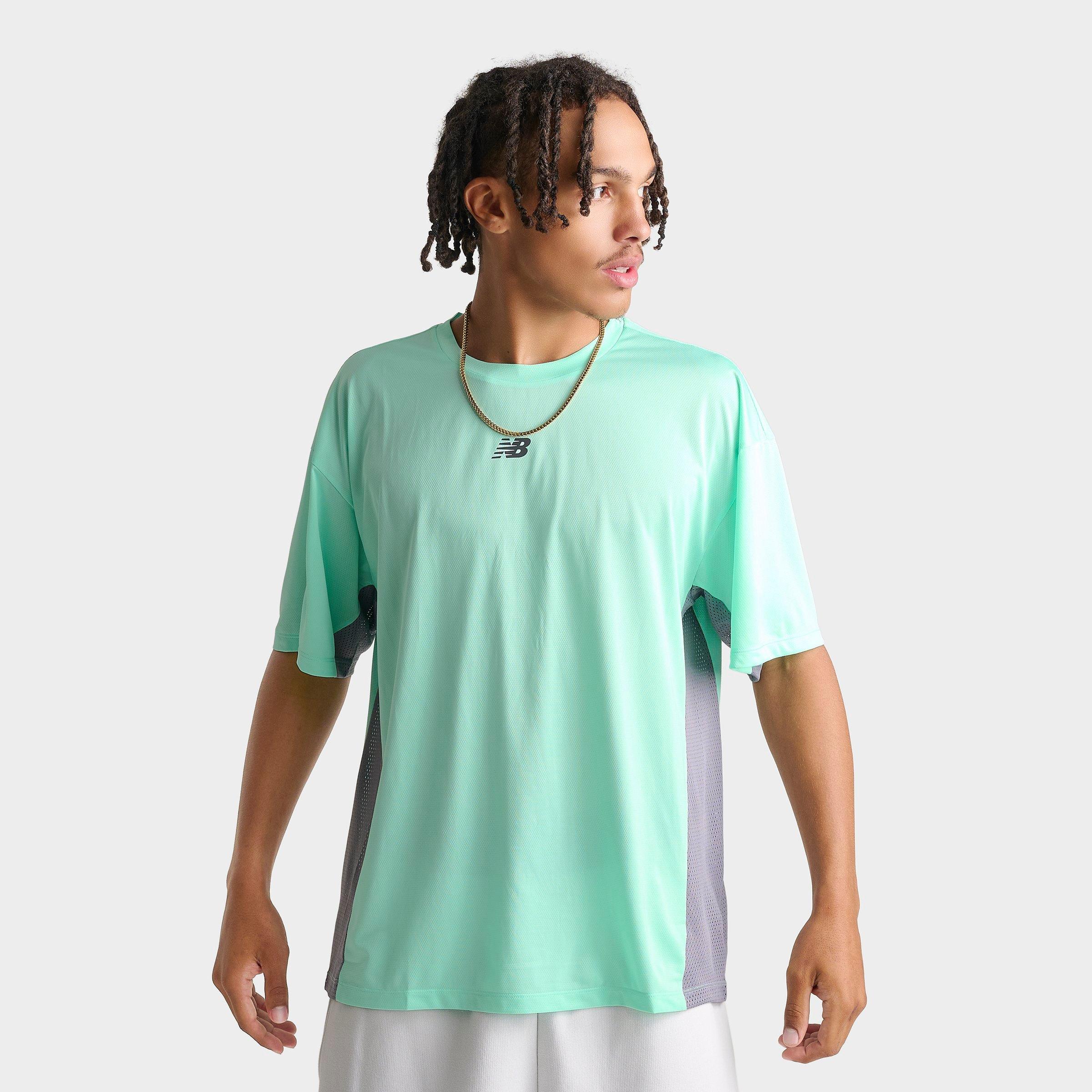 New Balance Men's Fast Days Running T-Shirt in Mint/Grey Size: 2XL