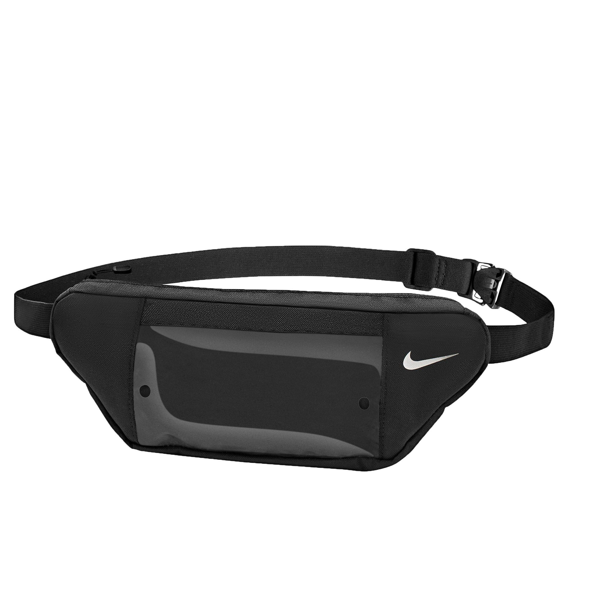 Nike Swoosh Waist Pack in Black/SIlver