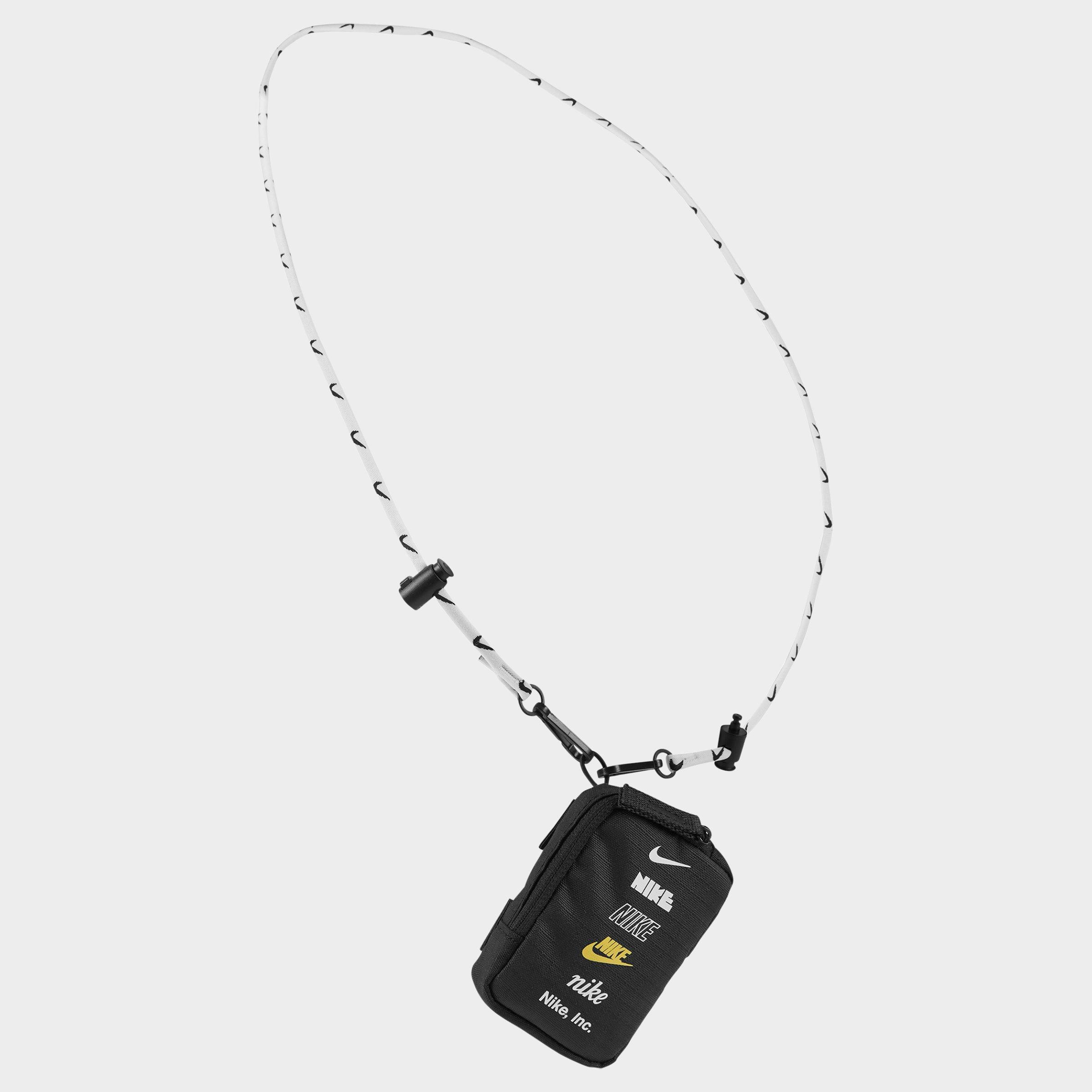 Nike Lanyard Pouch in Black/White/Saturn Gold