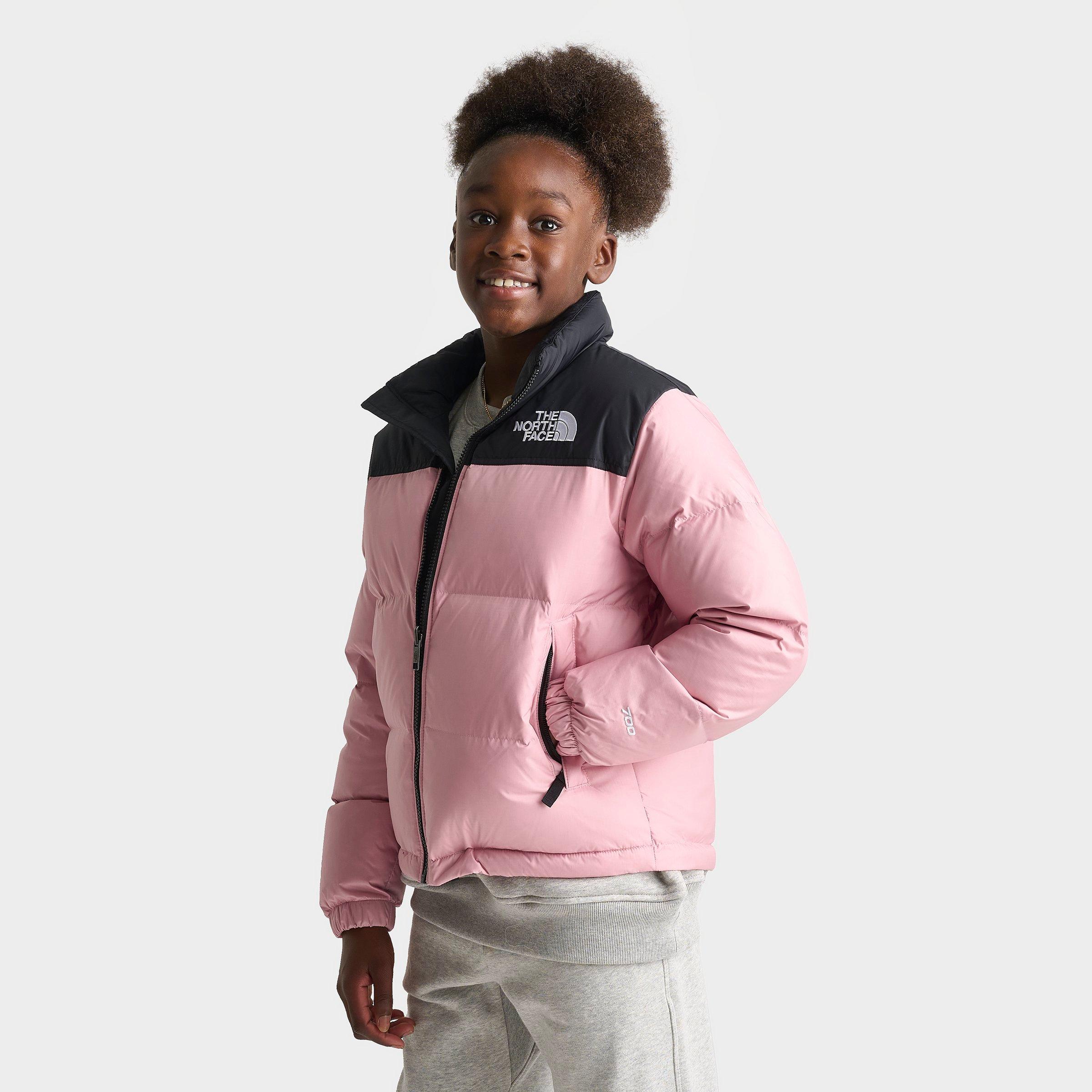 The North Face Big Kids 1996 Retro Nuptse Full-Zip Jacket in Primrose/Black Size: Small