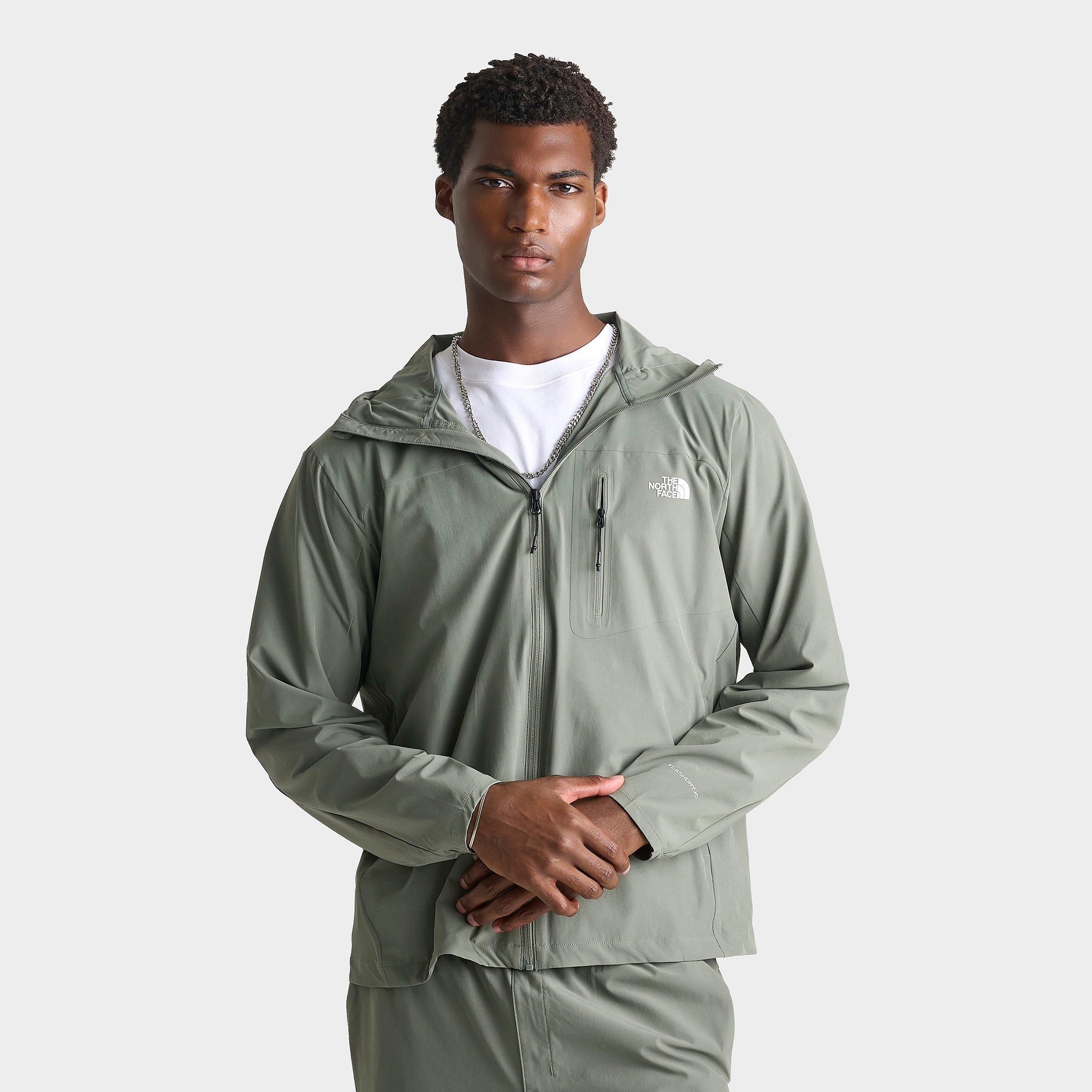 The North Face Men's Frissel Woven Hooded Full-Zip Jacket in Agave Green Size: 2XL