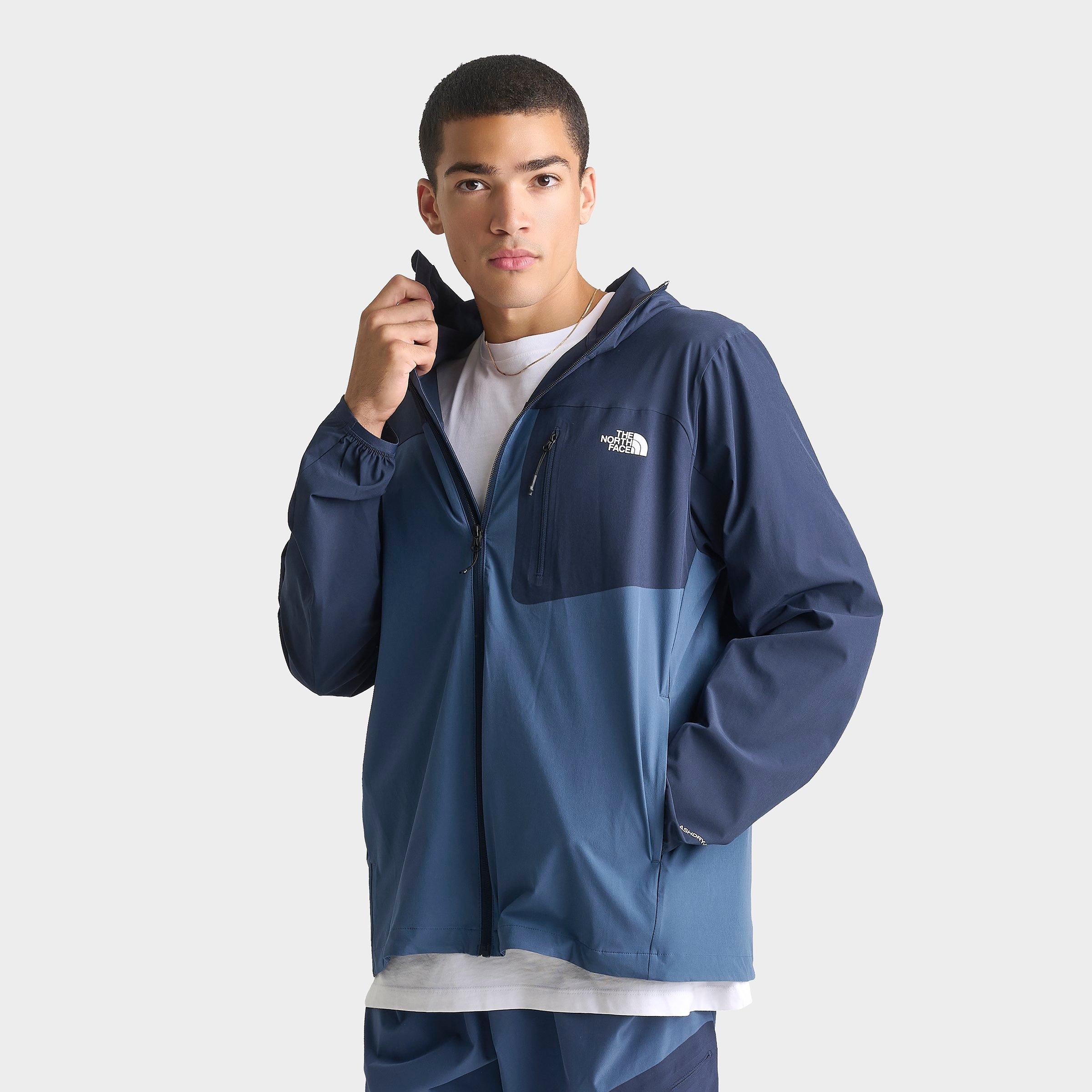 The North Face Men's Frissel Woven Hooded Full-Zip Jacket in Shady Blue/Summit Navy Size: Large