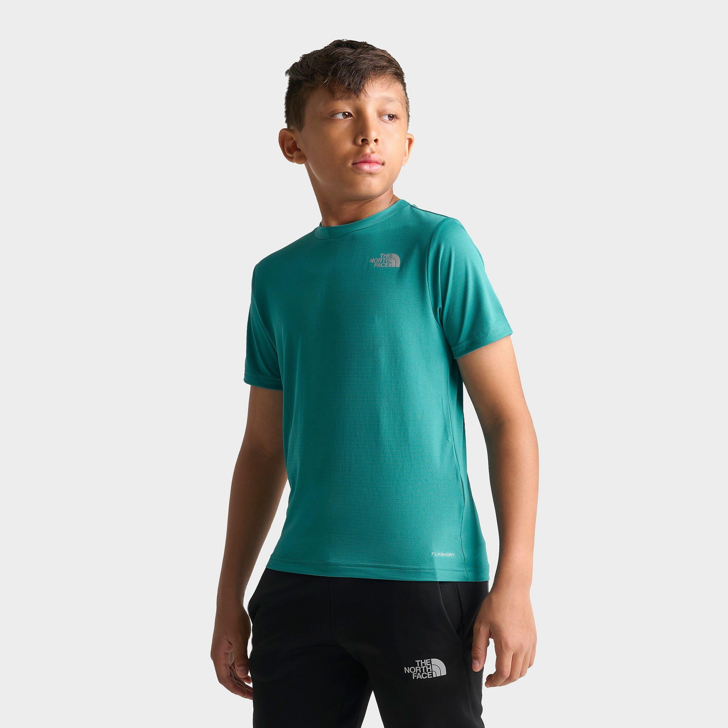 The North Face Big Kids 24/7 Performance T-Shirt in Restorative Teal Size: XL