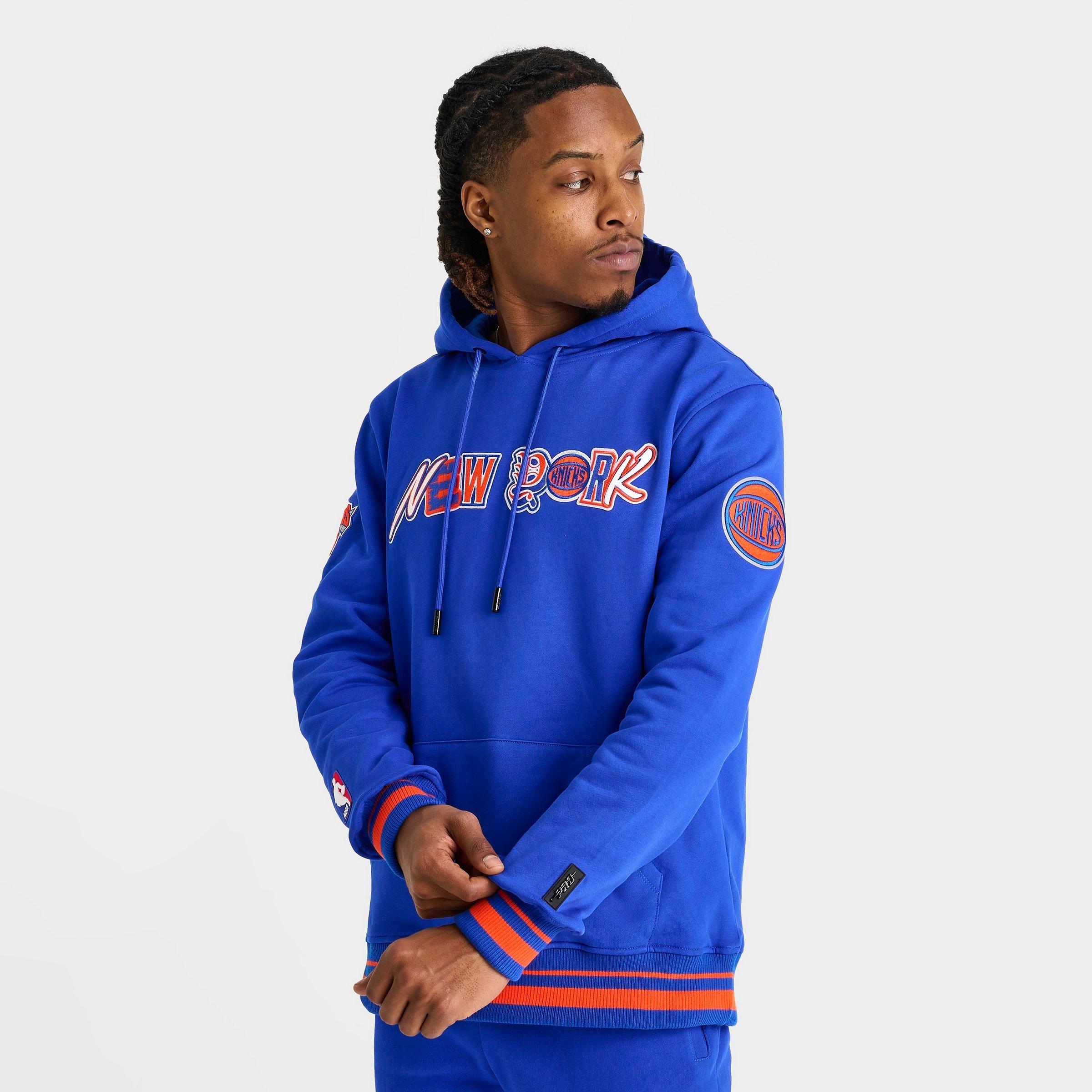 Pro Standard Men's New York Knicks NBA City Ransom Pullover Hoodie in Royal Blue Size: Small
