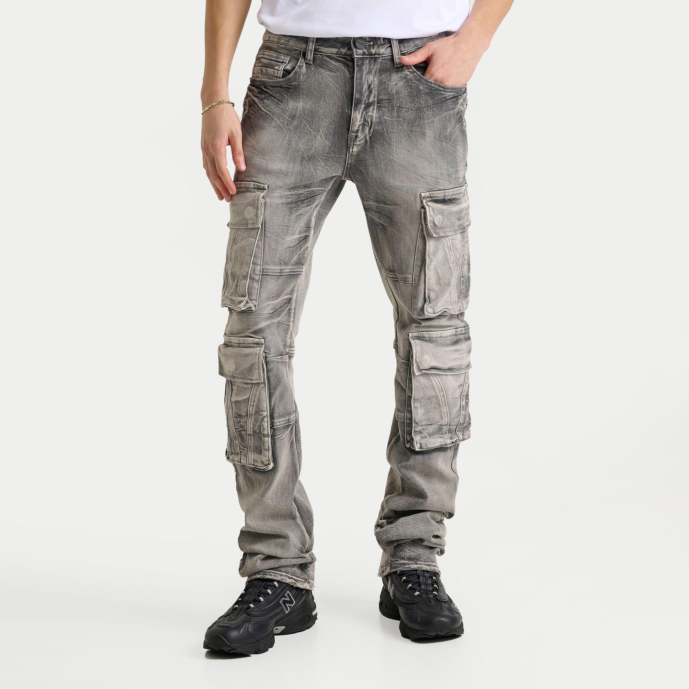 Men's Smoke Rise Stacked Utility Cargo Denim Jeans