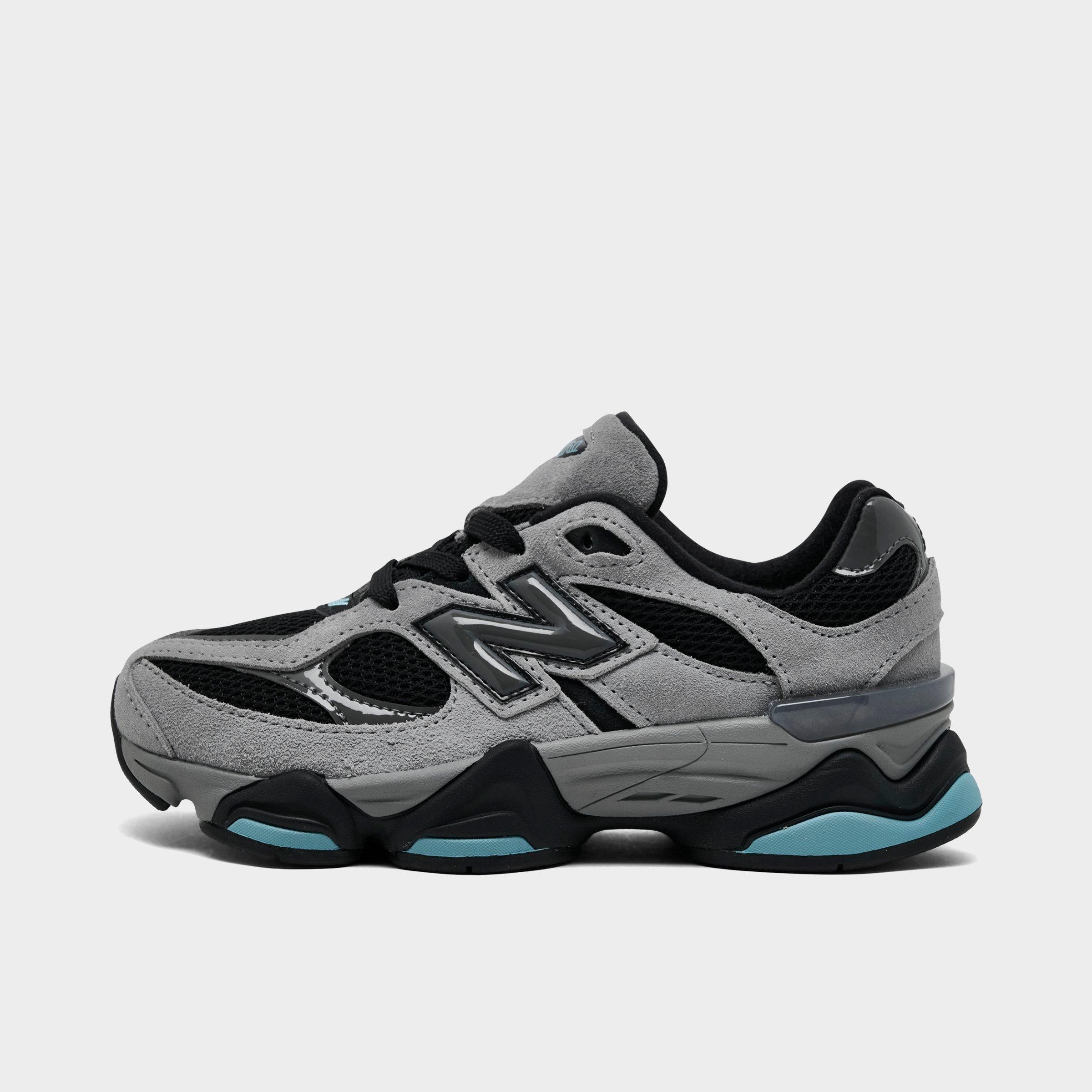 New Balance Little Kids 9060 Casual Shoes in Grey/Black/Blue Size: 11.0
