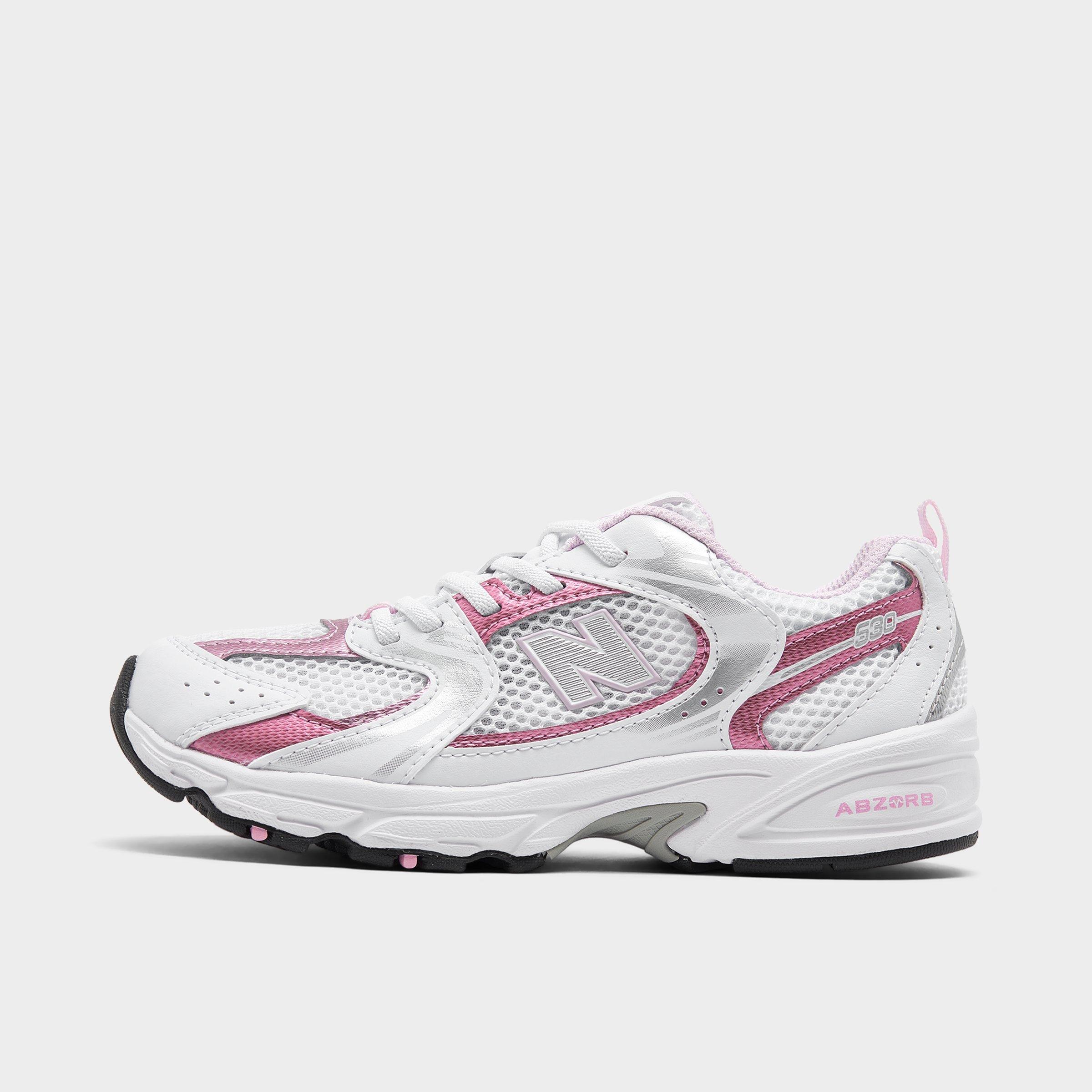 New Balance Girls Little Kids 530 Casual Shoes in White/Pink Sugar Size: 1