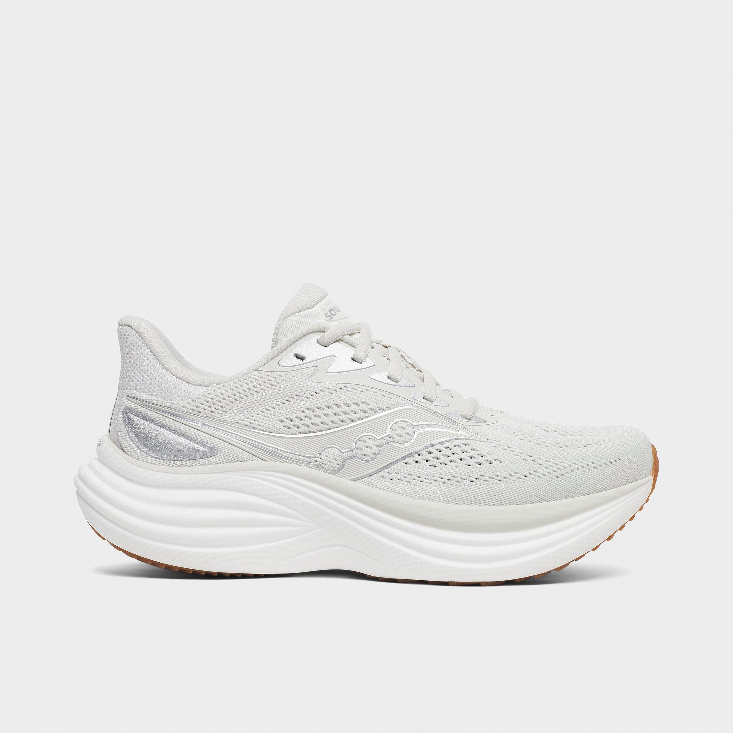 Saucony Women's Triumph 24 Running Shoes (Wide Width) in Quartz/Gum Size: 11.5