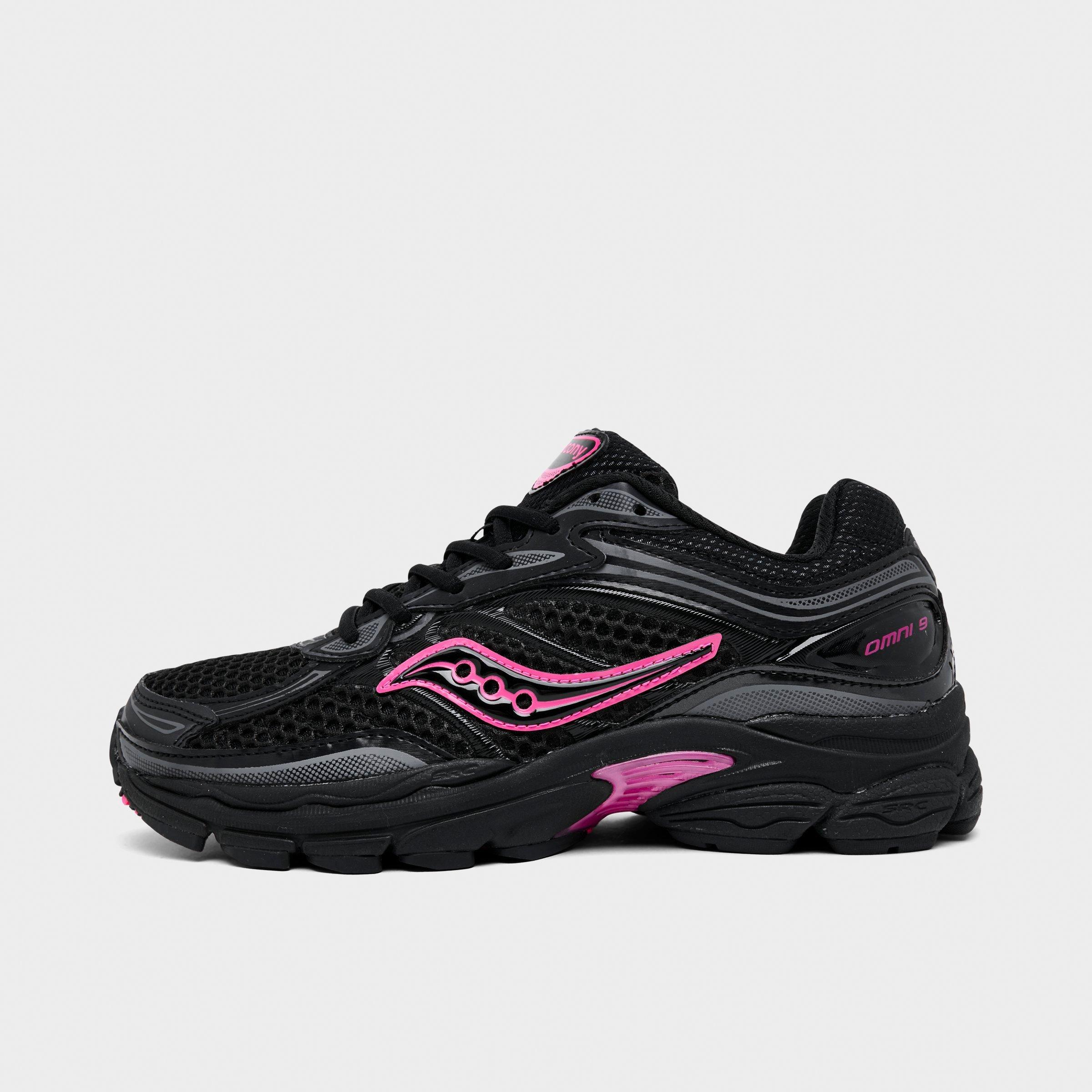 Saucony Women's ProGrid Omni 9 Casual Shoes in Black/Shock Size: 5.0
