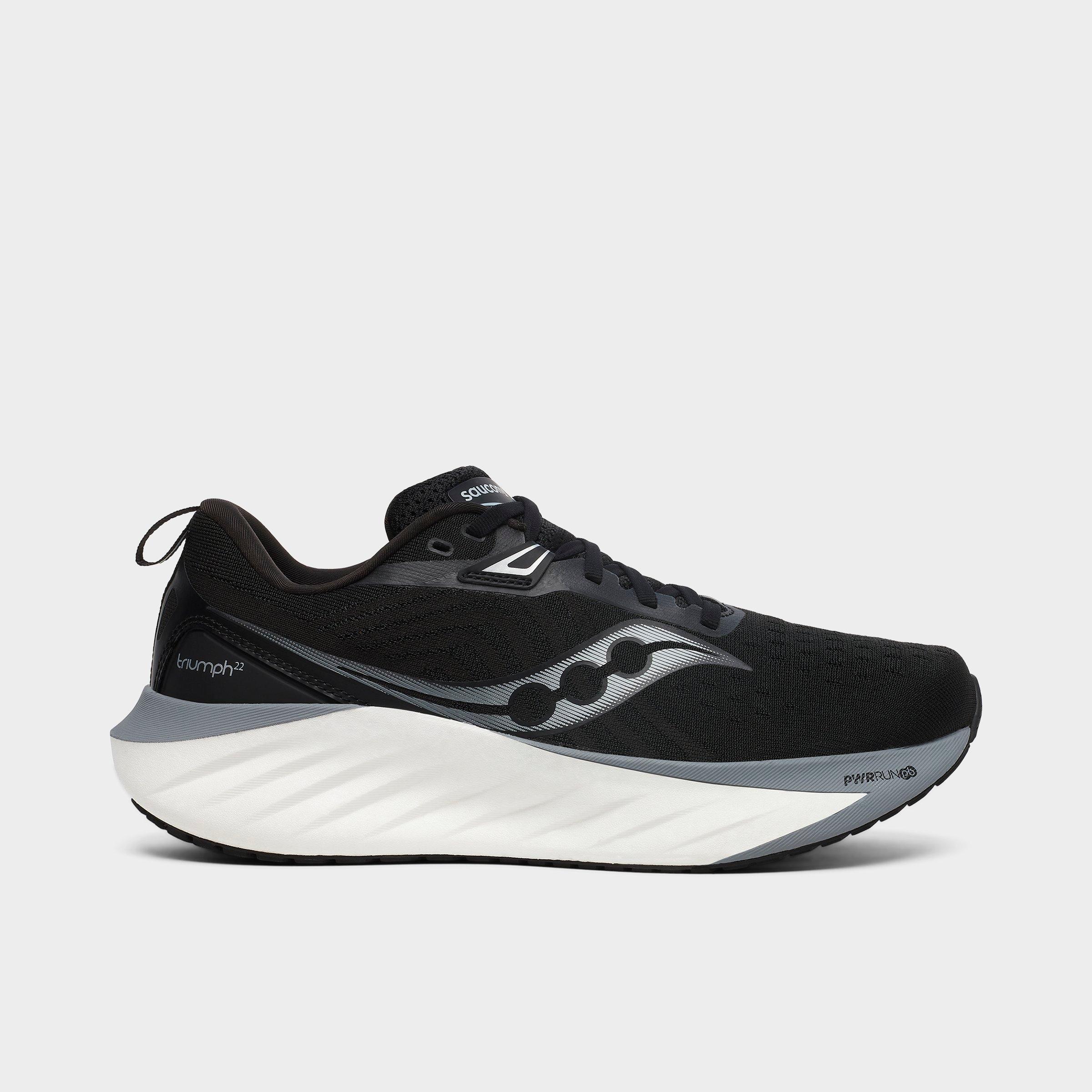 Saucony Men's Triumph 22 Running Shoes in Black/White Size: 9.5