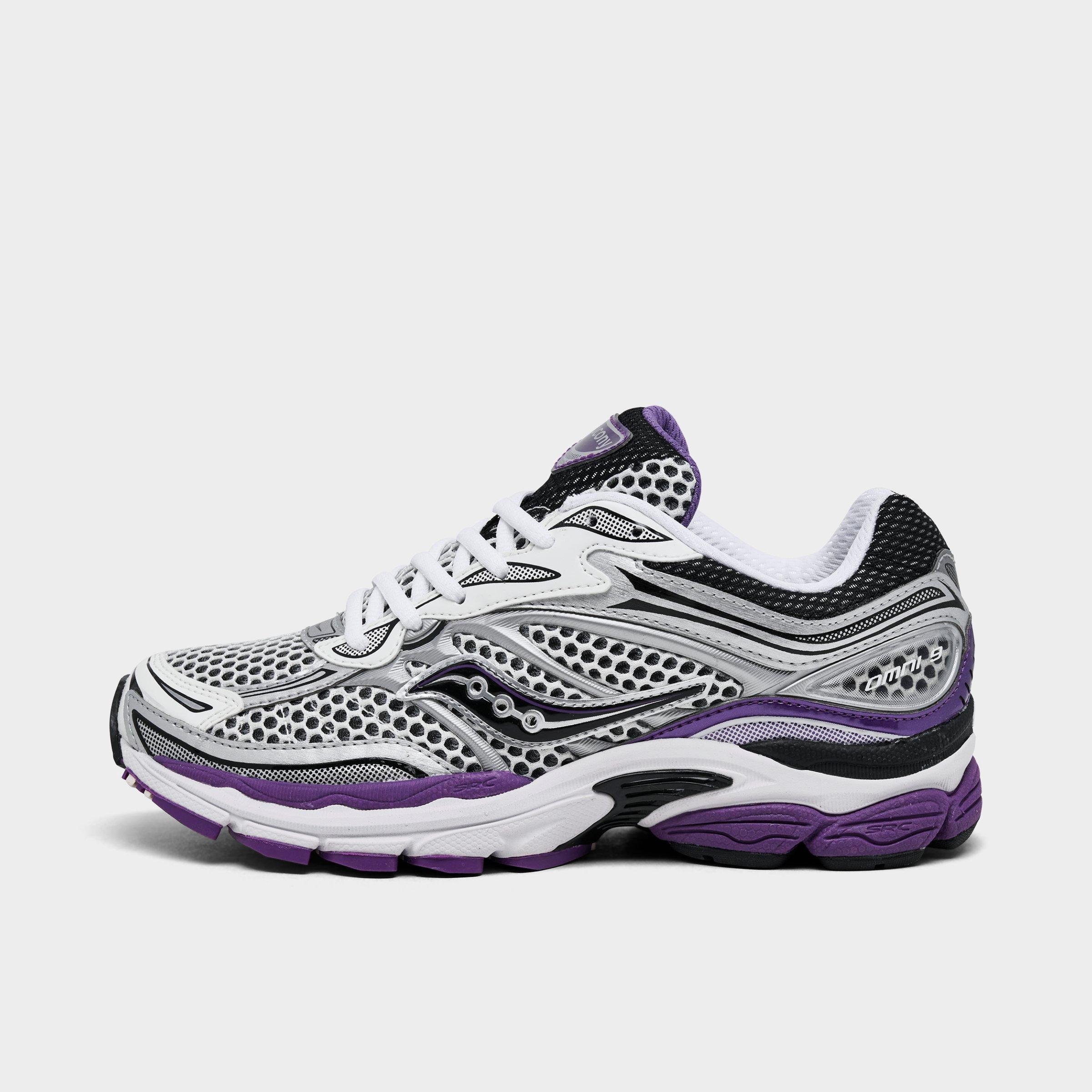 Saucony Women's ProGrid Omni 9 Casual Shoes in Silver/Purple Size: 5.5