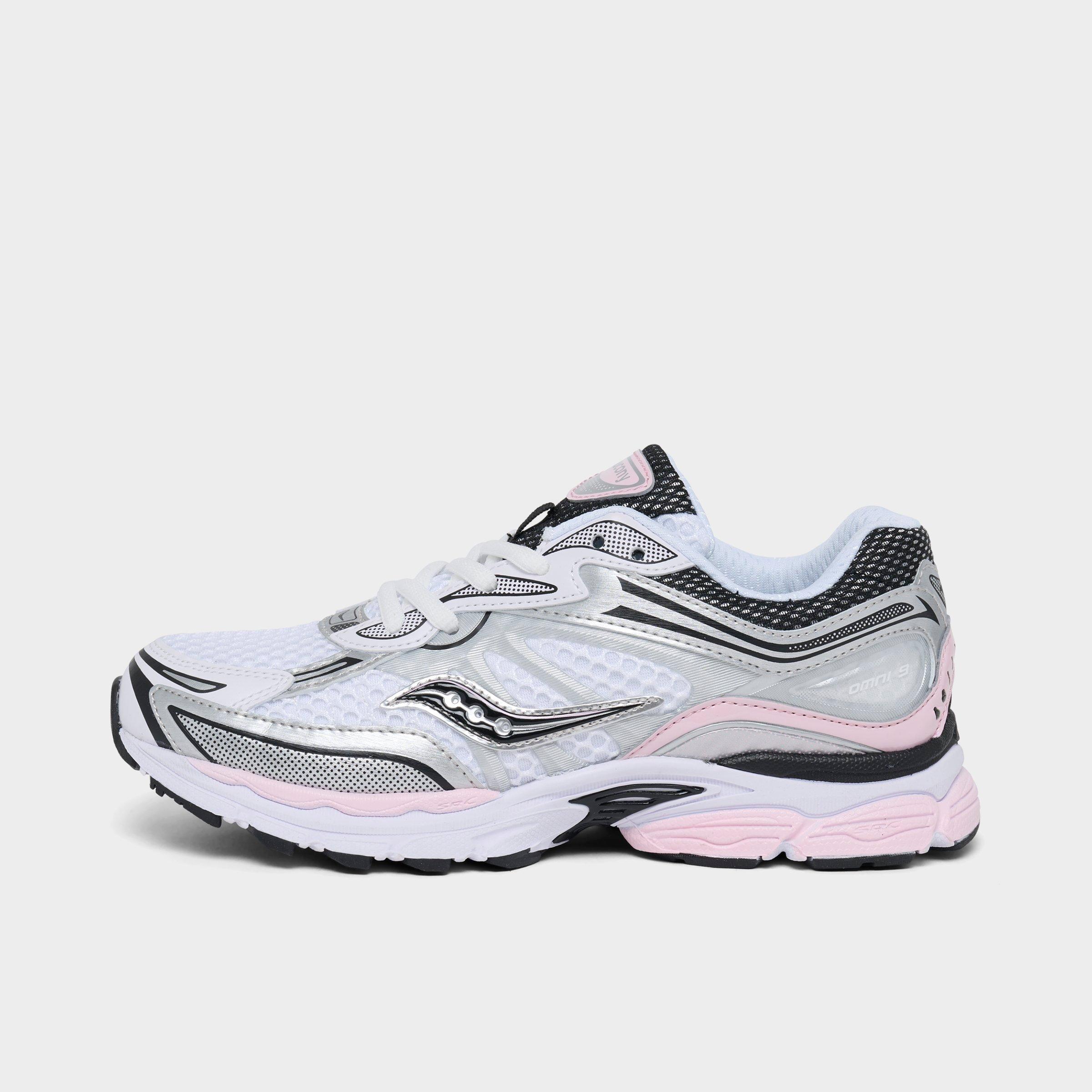 Saucony Big Kids Omni 9 Casual Shoes in Silver/Pink Size: 4