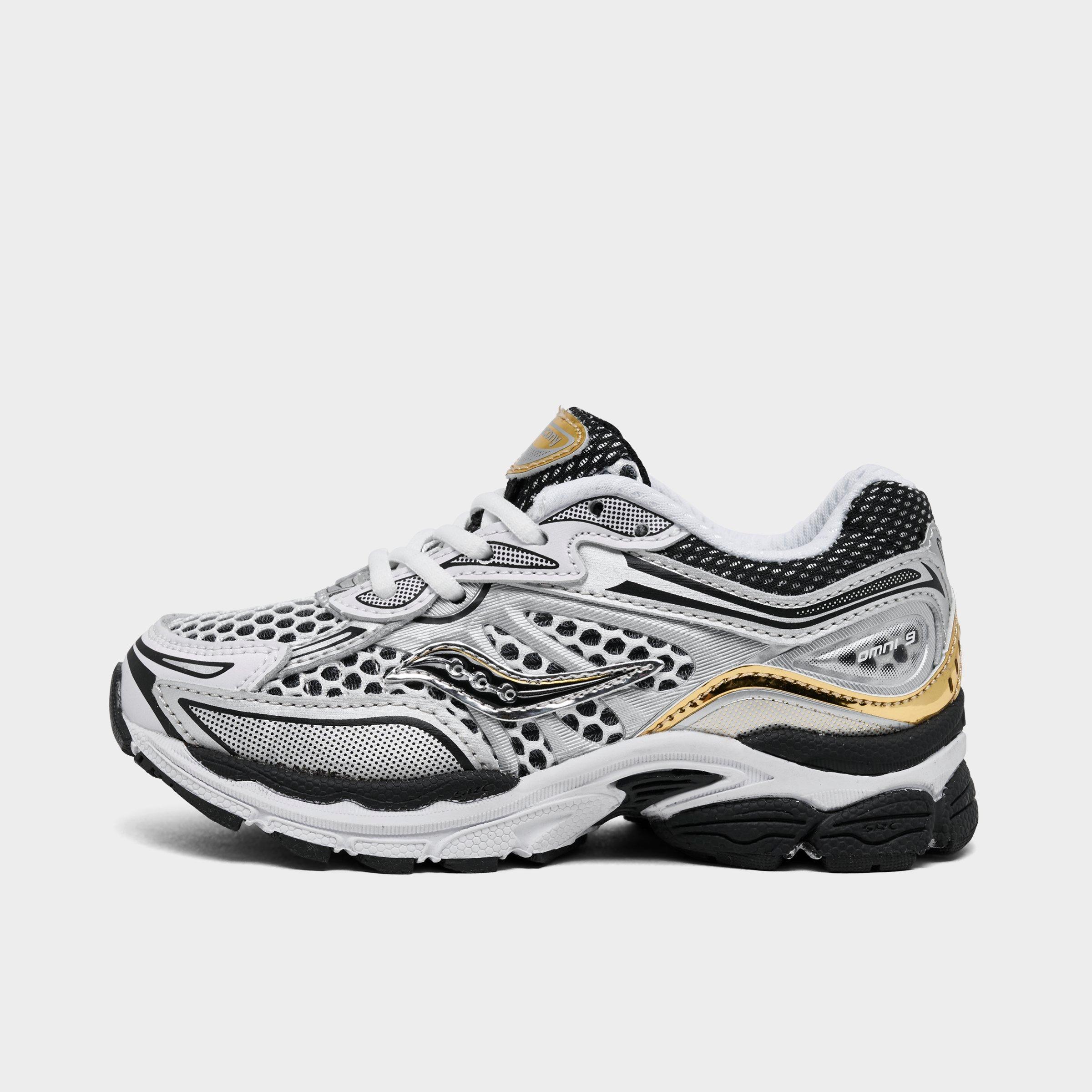 Saucony Kids Toddler Omni 9 Casual Shoes in Silver/Gold Size: 5