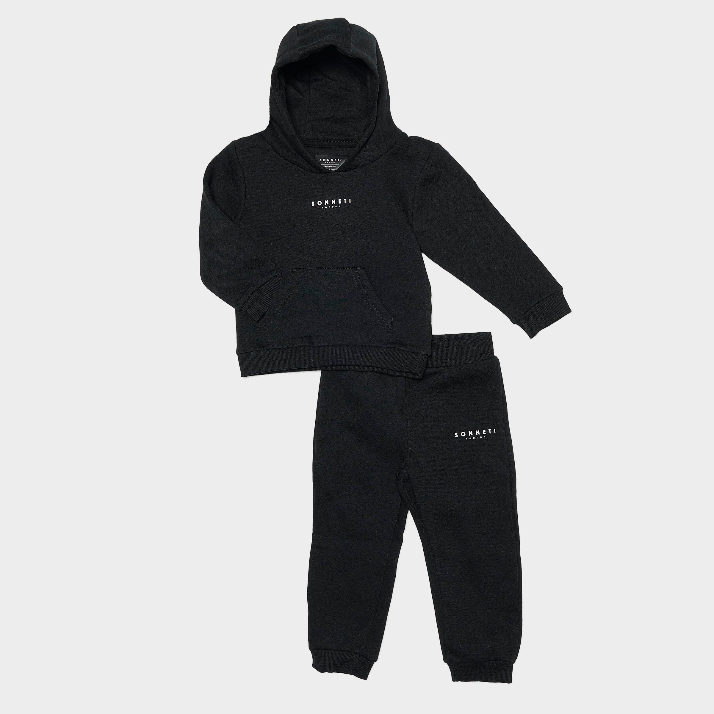 Sonneti Infant London Pullover Hoodie Set in Black Size: 18M