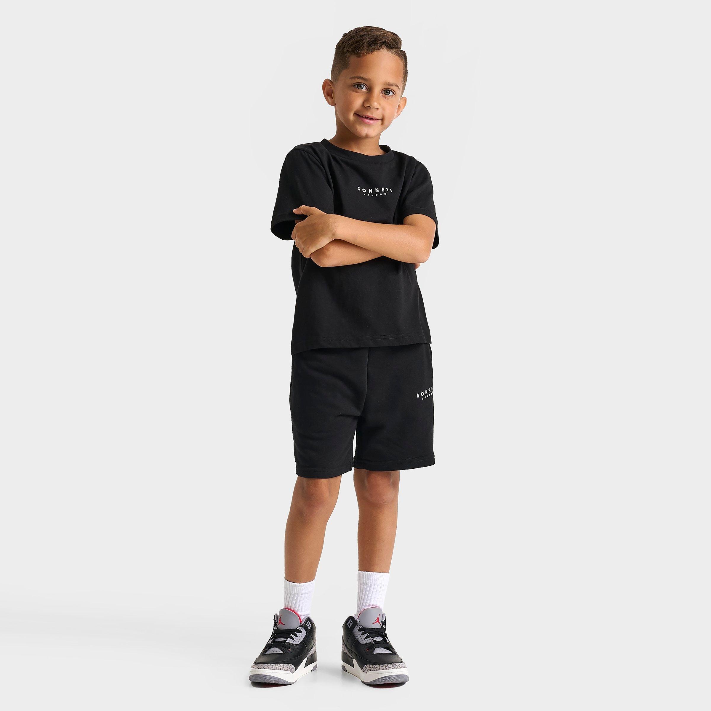 Sonneti Little Kids London T-Shirt and Shorts Set in Black Size: 4
