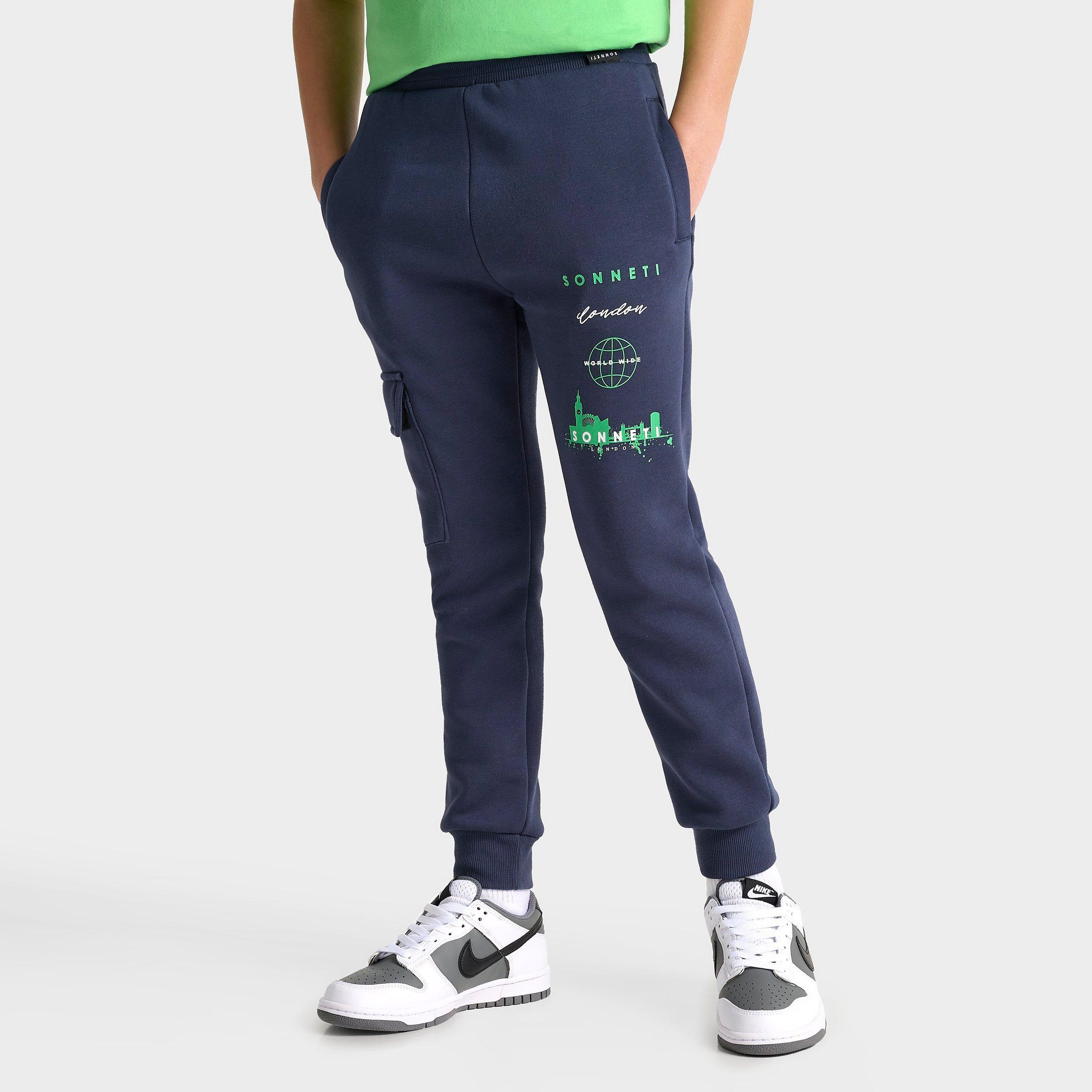 Sonneti Kids Stack Logo Jogger Pants in Navy Size: Small