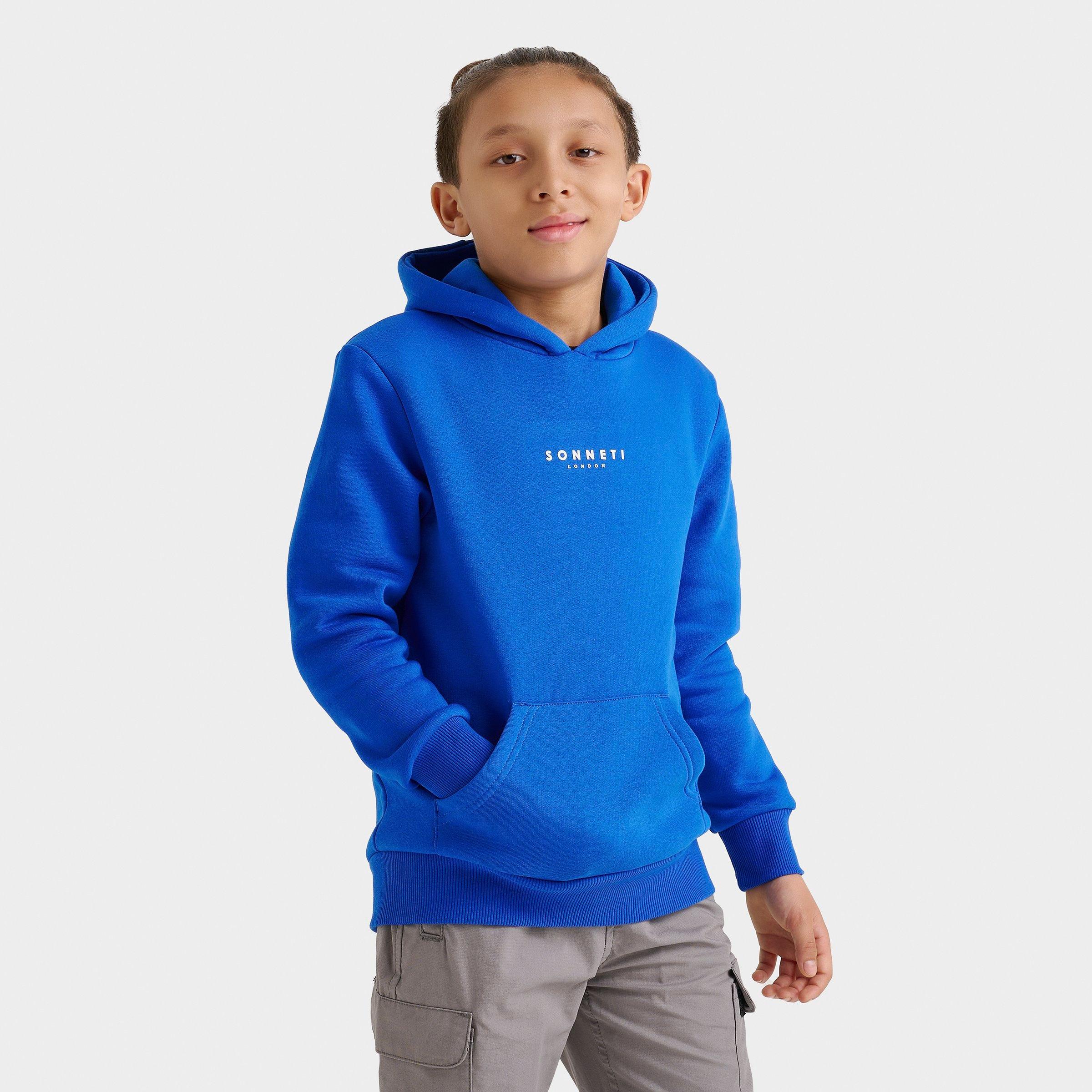 Sonneti Kids London Essential Pullover Hoodie in Princess Blue Size: Small