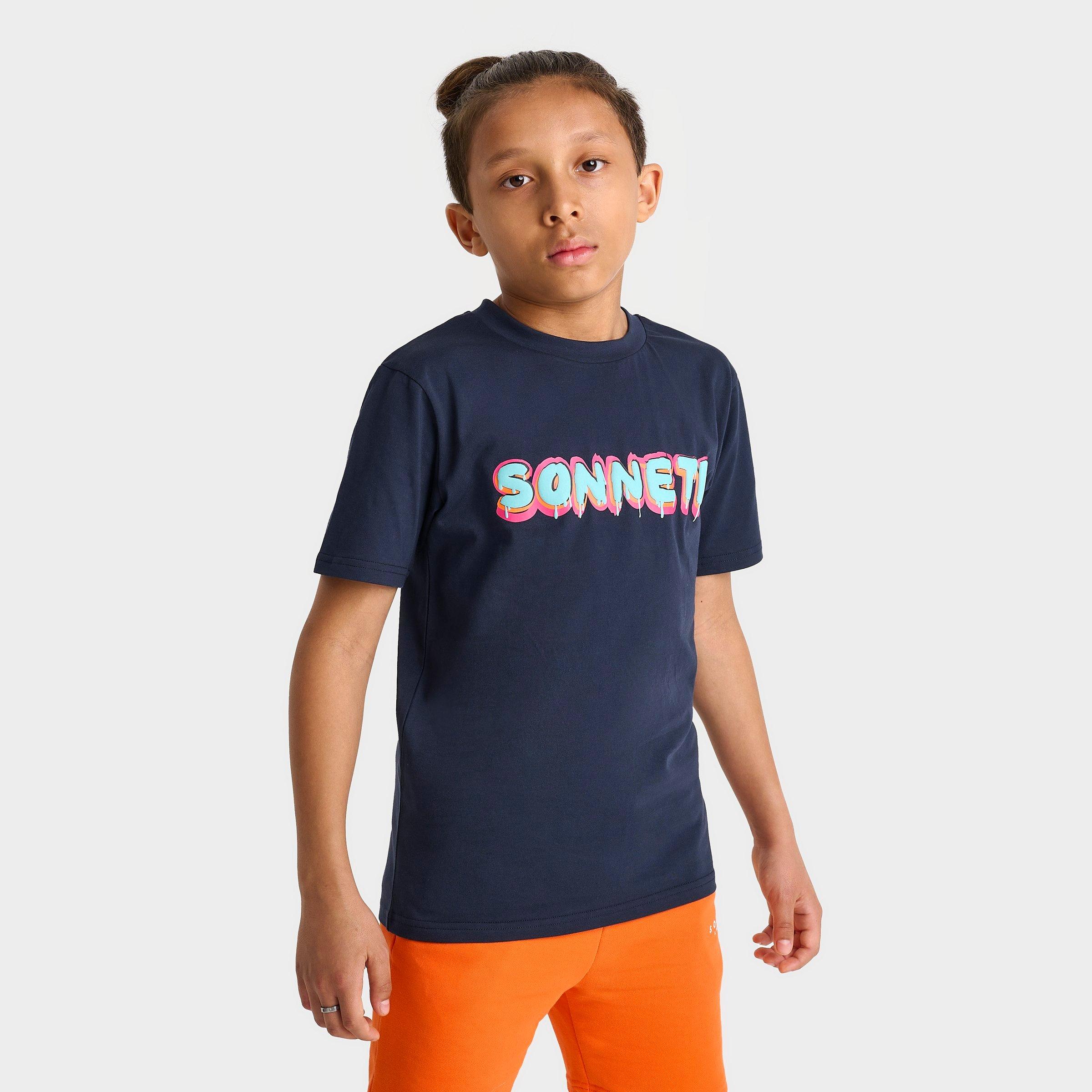 Sonneti Big Kids Graffiti T-Shirt in Navy Size: Small