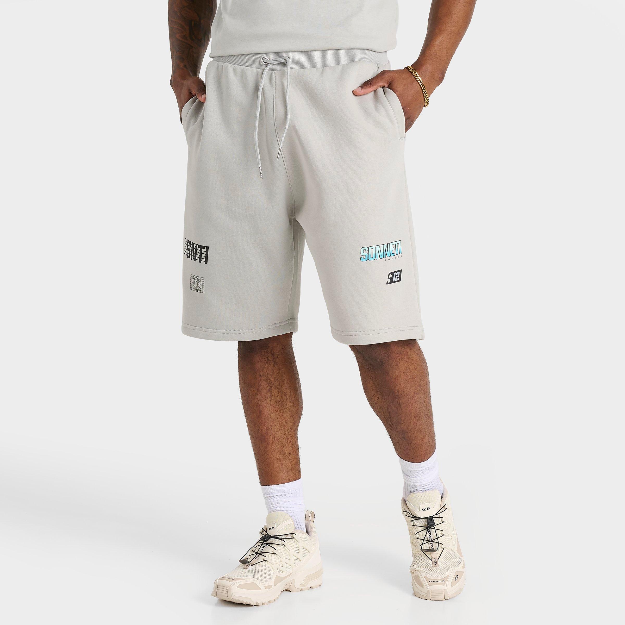 Sonneti Men's Logan Fleece Shorts in High Rise/Beach Glass Size: XS