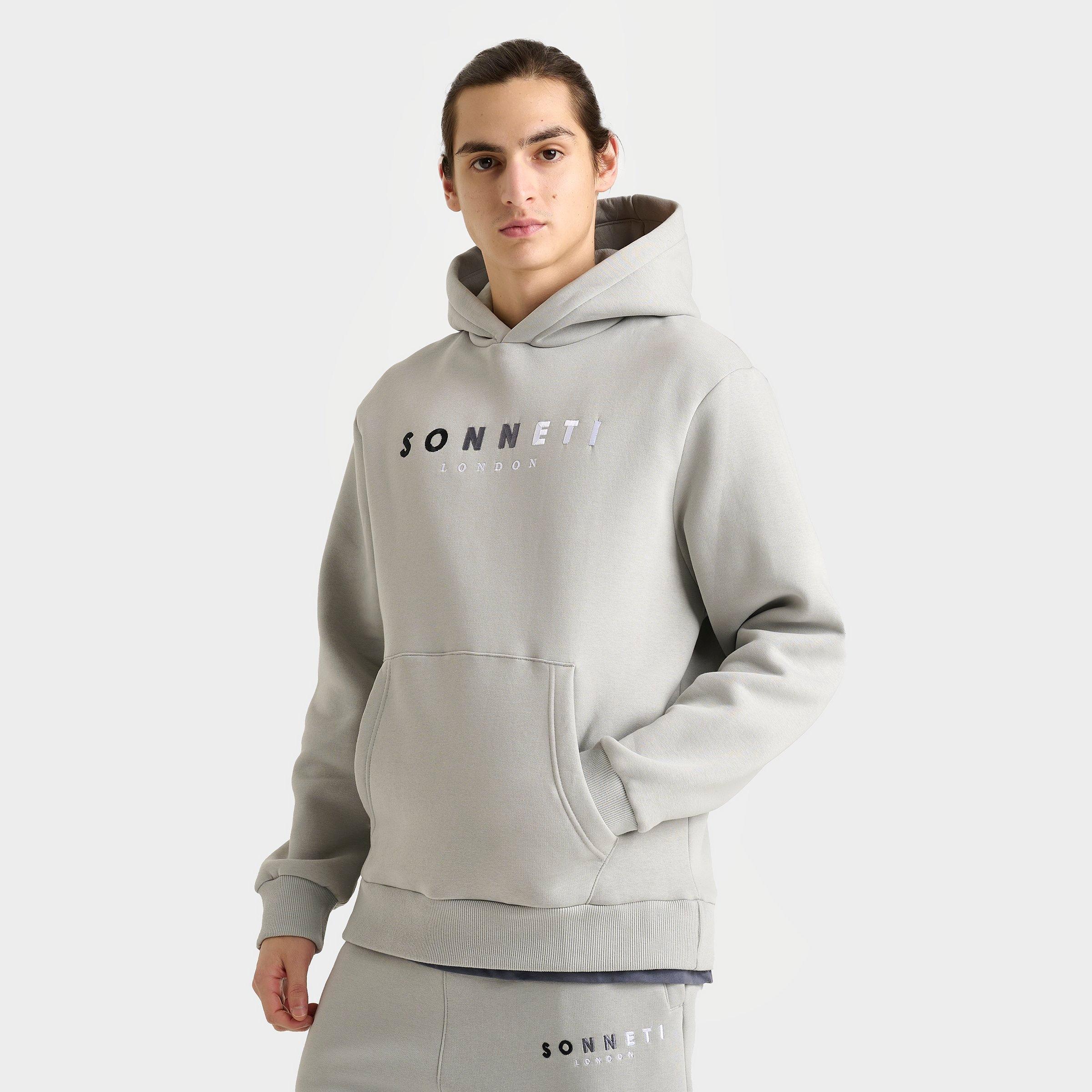 Sonneti Men's Hare Fleece Pullover Hoodie in Glacier Grey/Black/White Size: XS