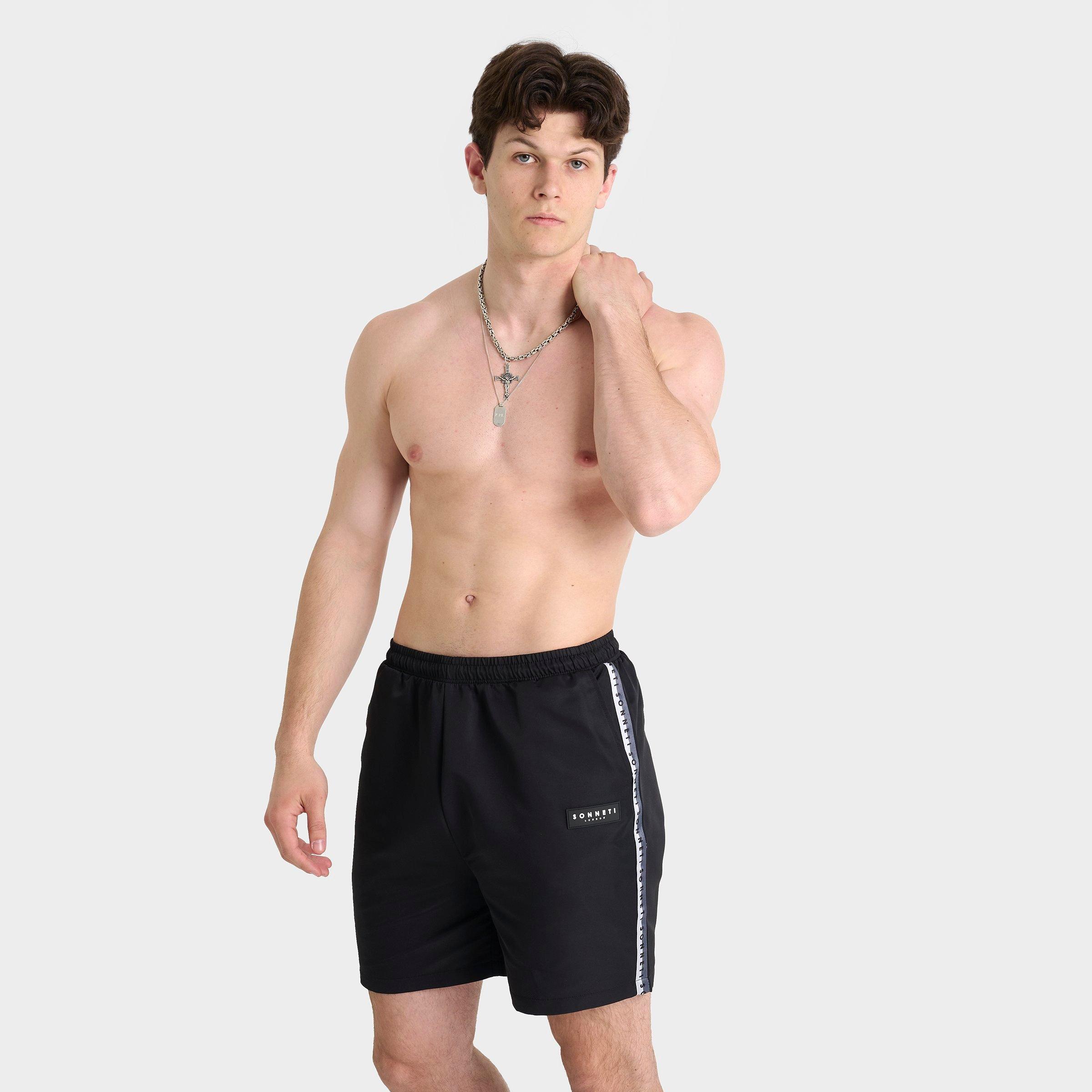 Sonneti Men's Krypt Swim Shorts in Black Size: Small
