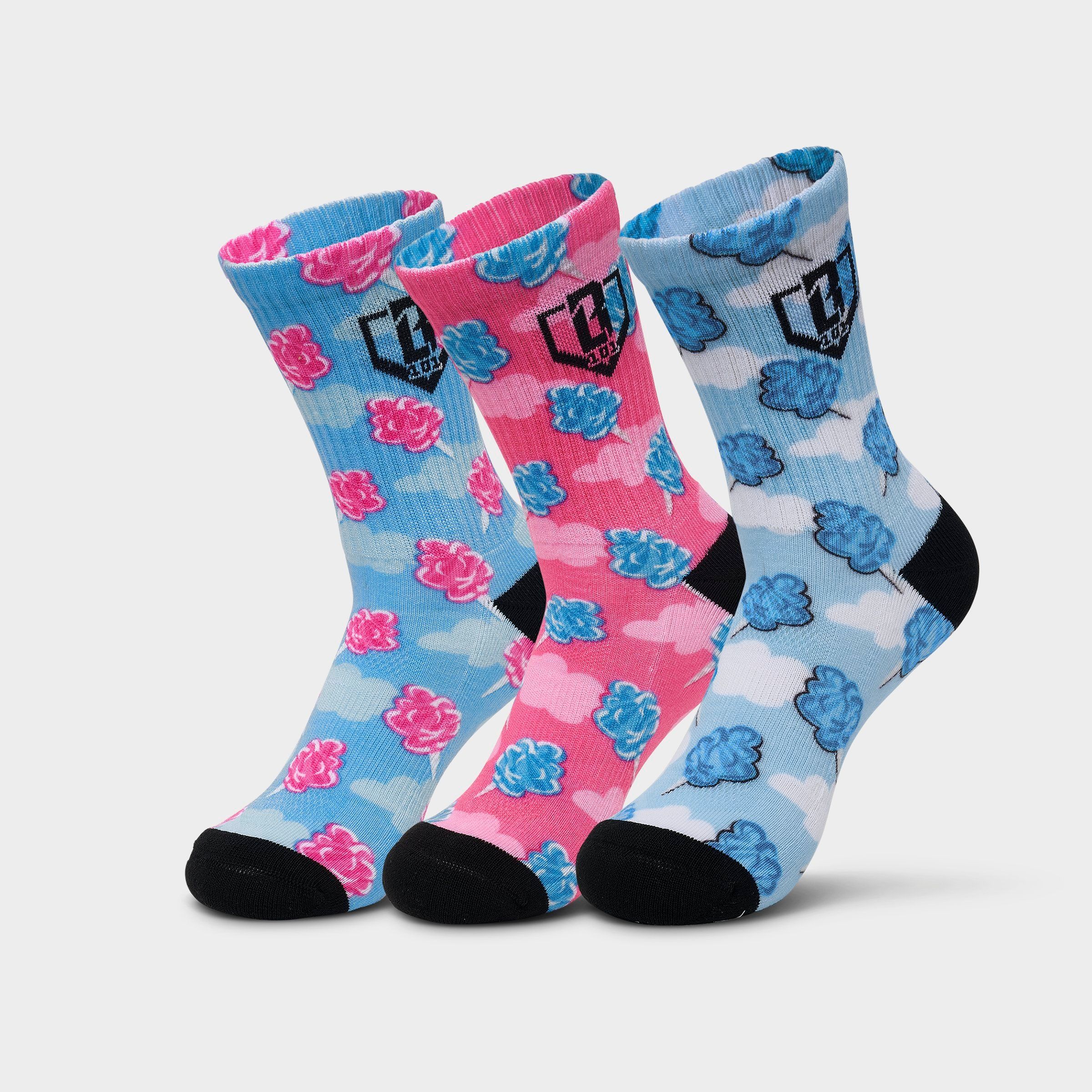 Baseball Lifestyle 101 Men's Cotton Candy Performance Crew Socks (3-Pack)
