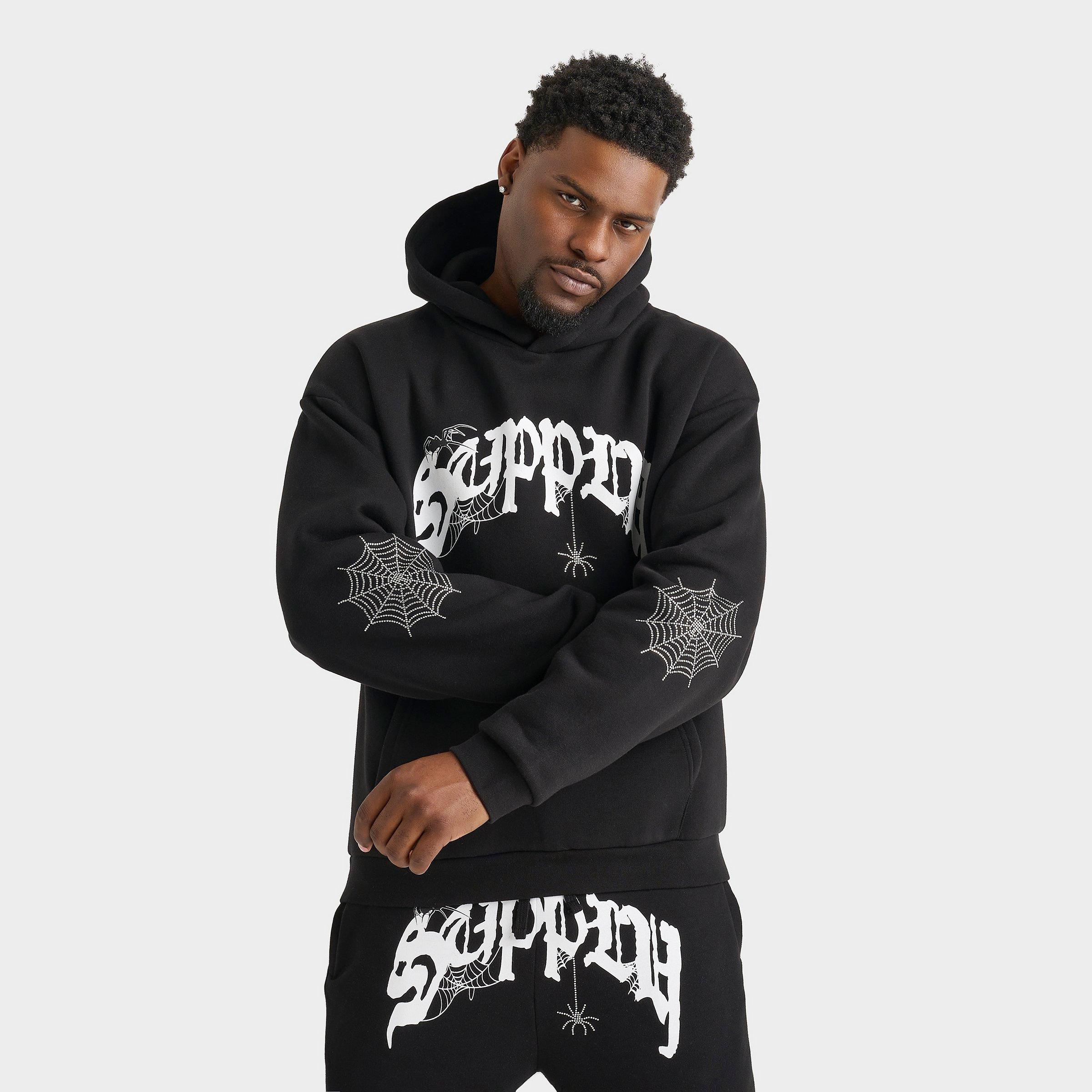Supply & Demand Men's Crawler Fleece Pullover Hoodie in Black Size: Large