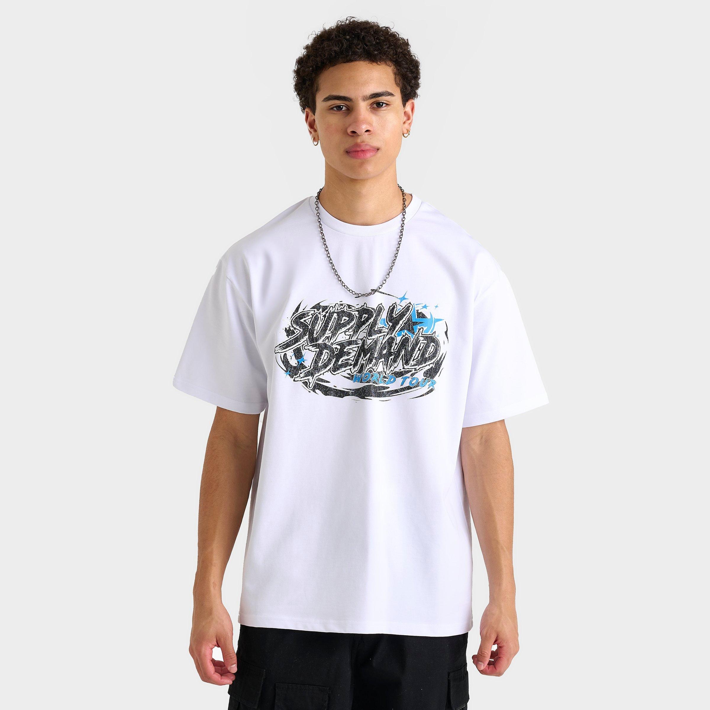 Supply & Demand Men's Stencil T-Shirt in White Size: Small